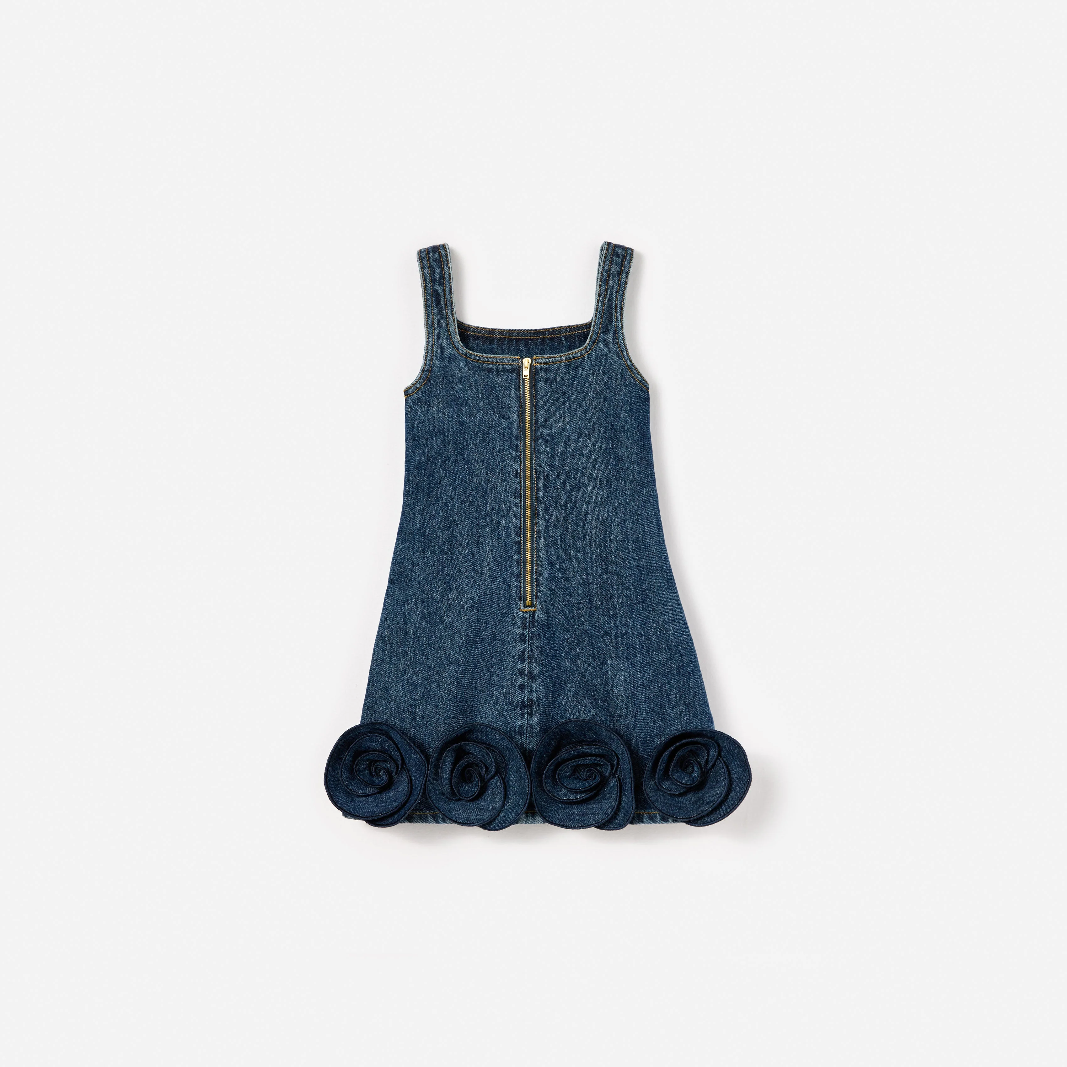 Denim Flower Dress - Image 2