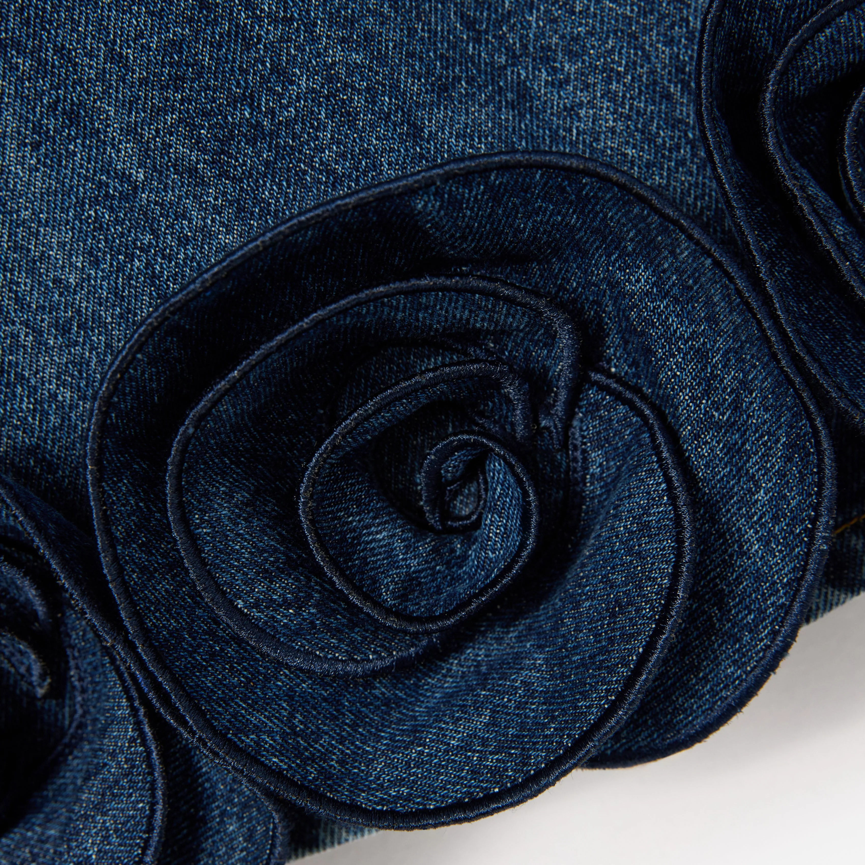 Denim Flower Dress - Image 4