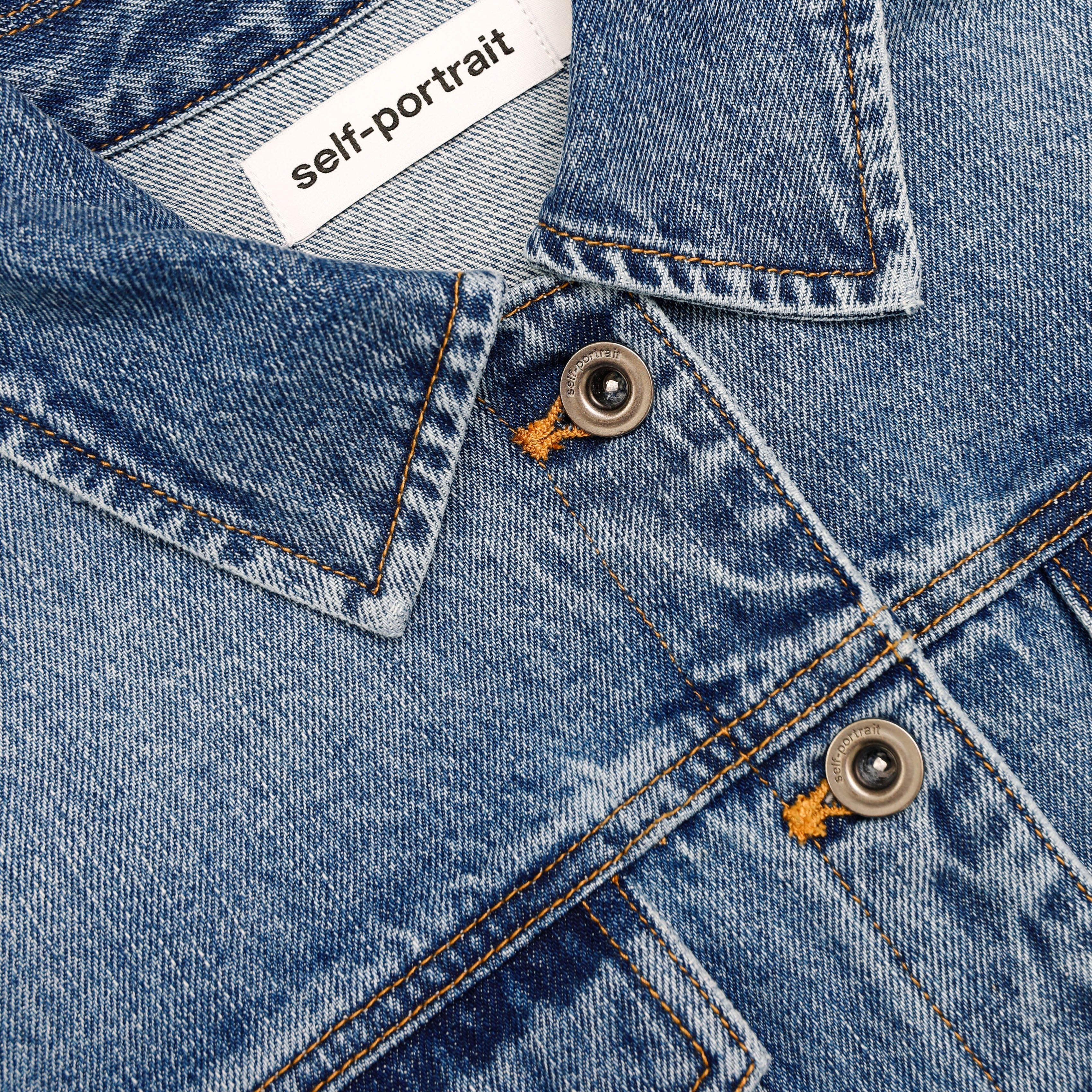 Denim Mini Shirt Dress - Image 5