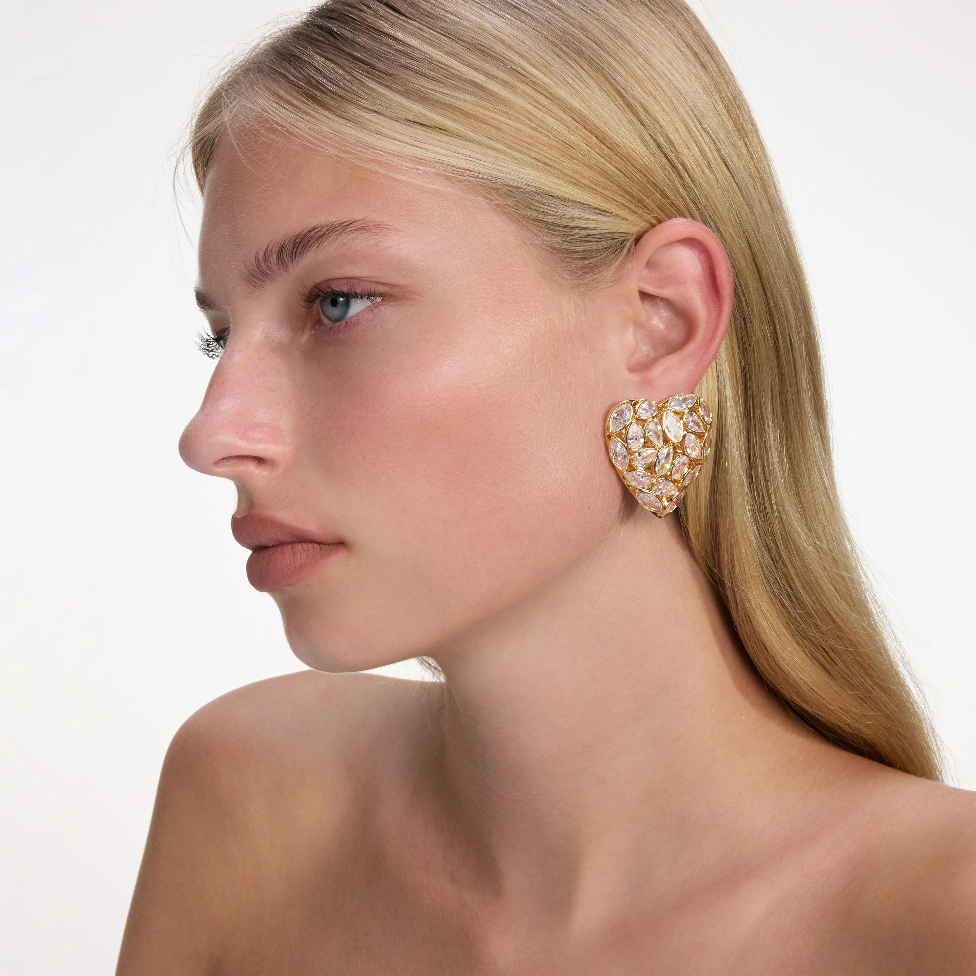 Embellished Heart Earrings - Image 2