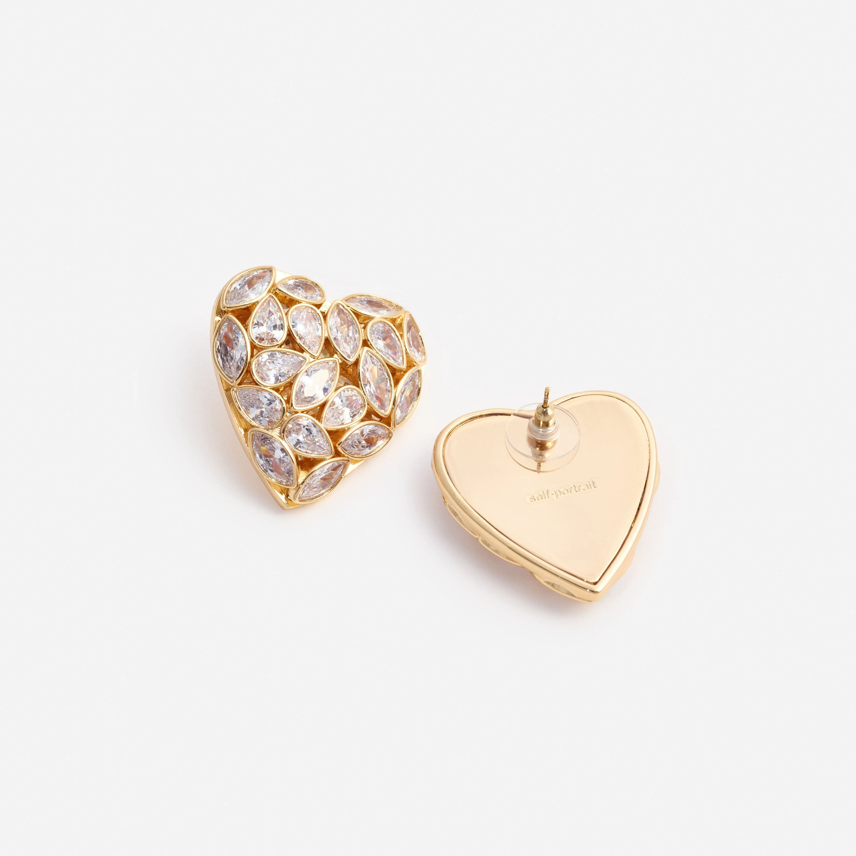 Embellished Heart Earrings - Image 3