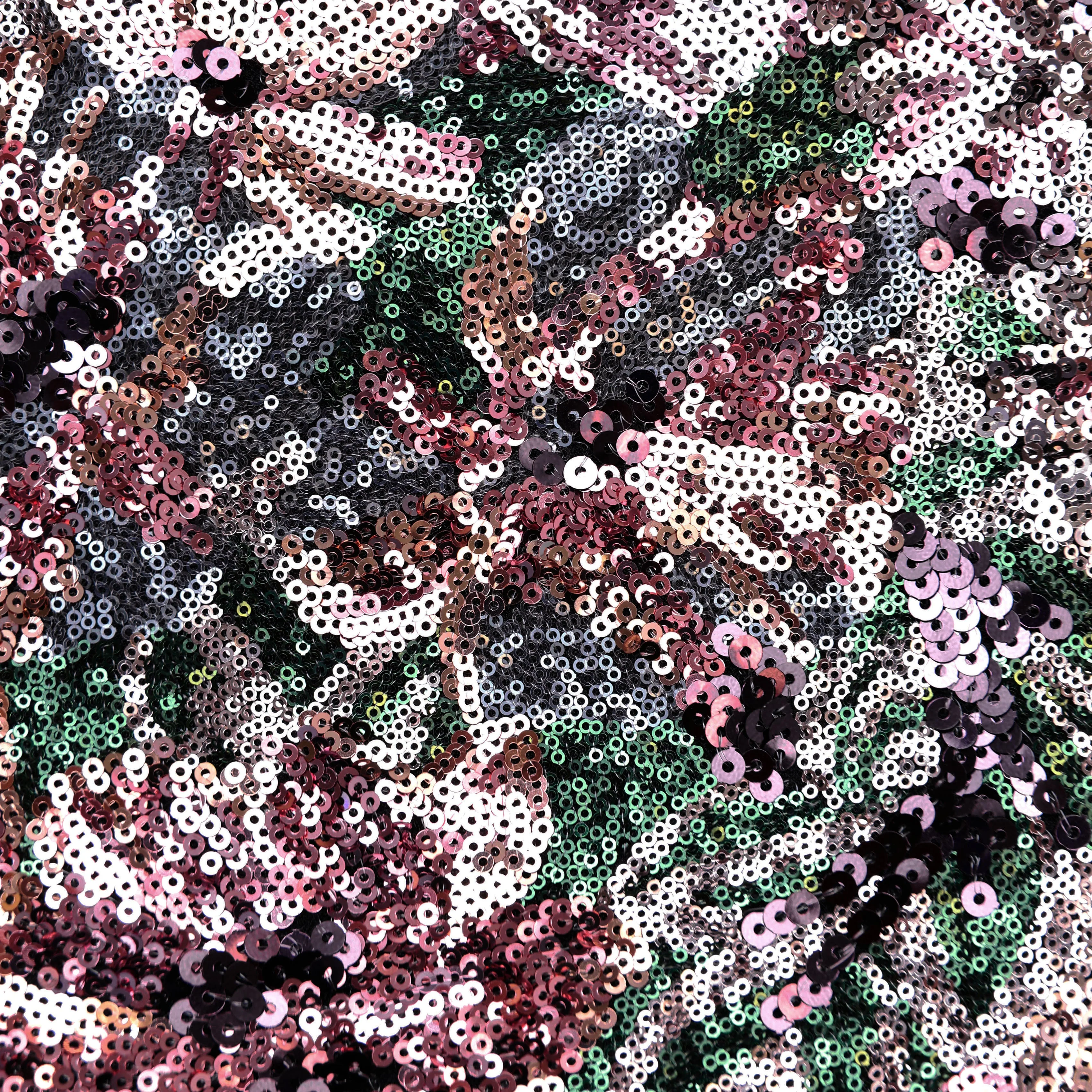 Floral Sequin Mini Skirt - Image 5