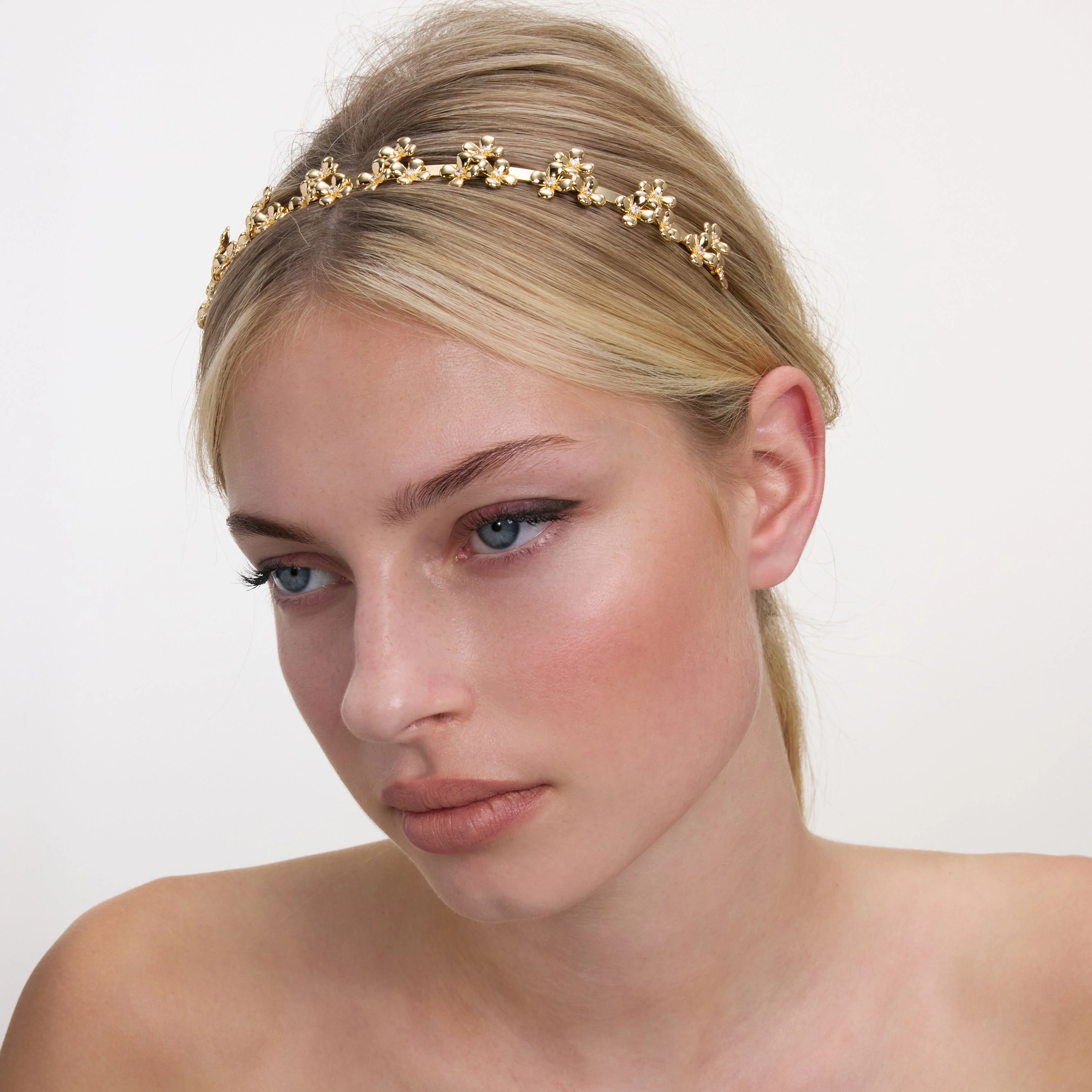Gold Flower Cluster Headband - Image 2