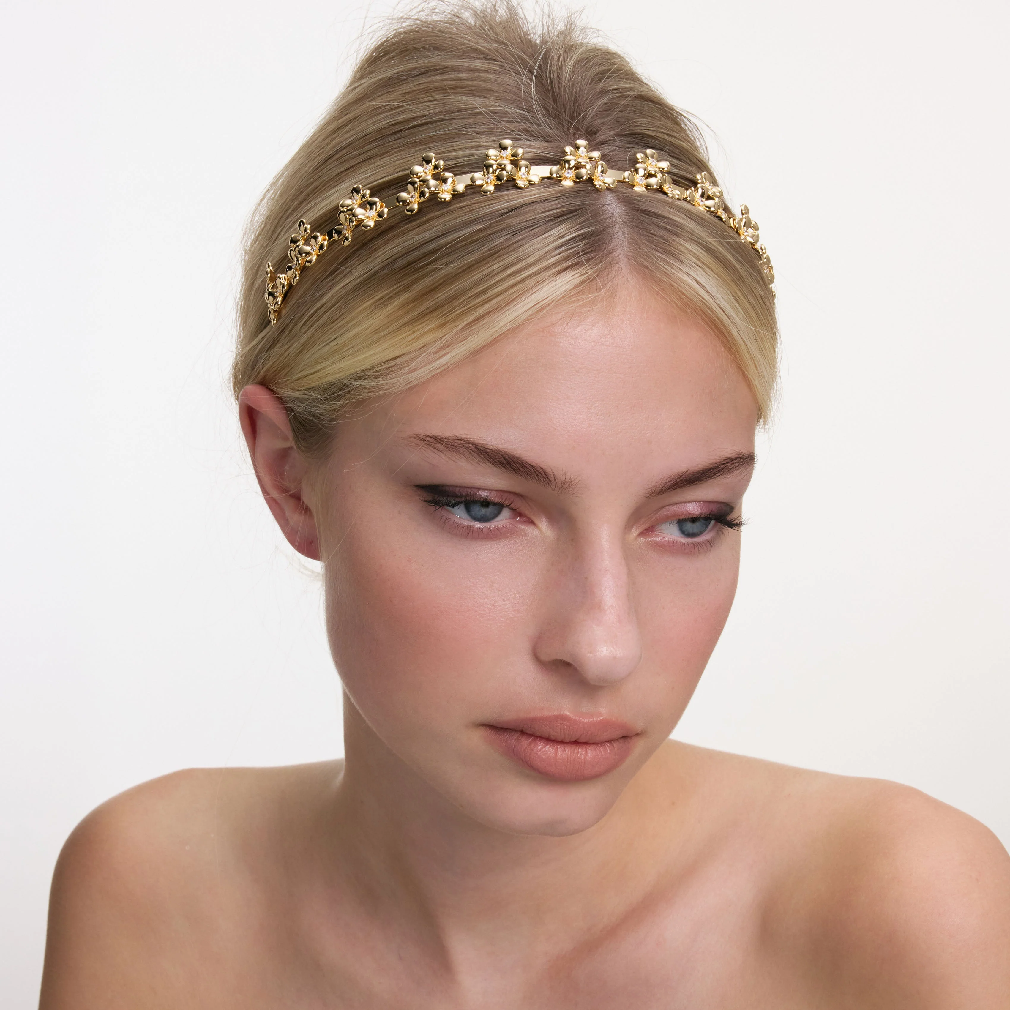 Gold Flower Cluster Headband - Image 4