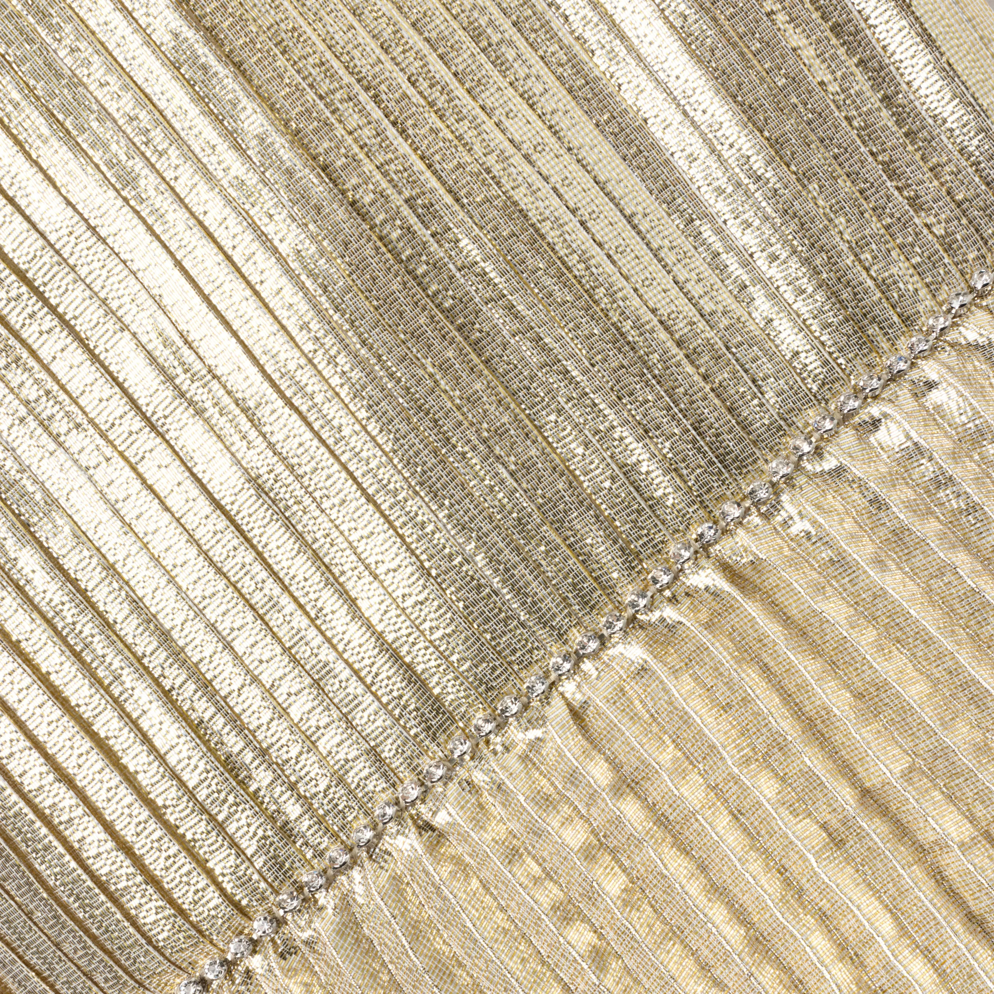 Gold Metallic Tiered Dress - Image 4
