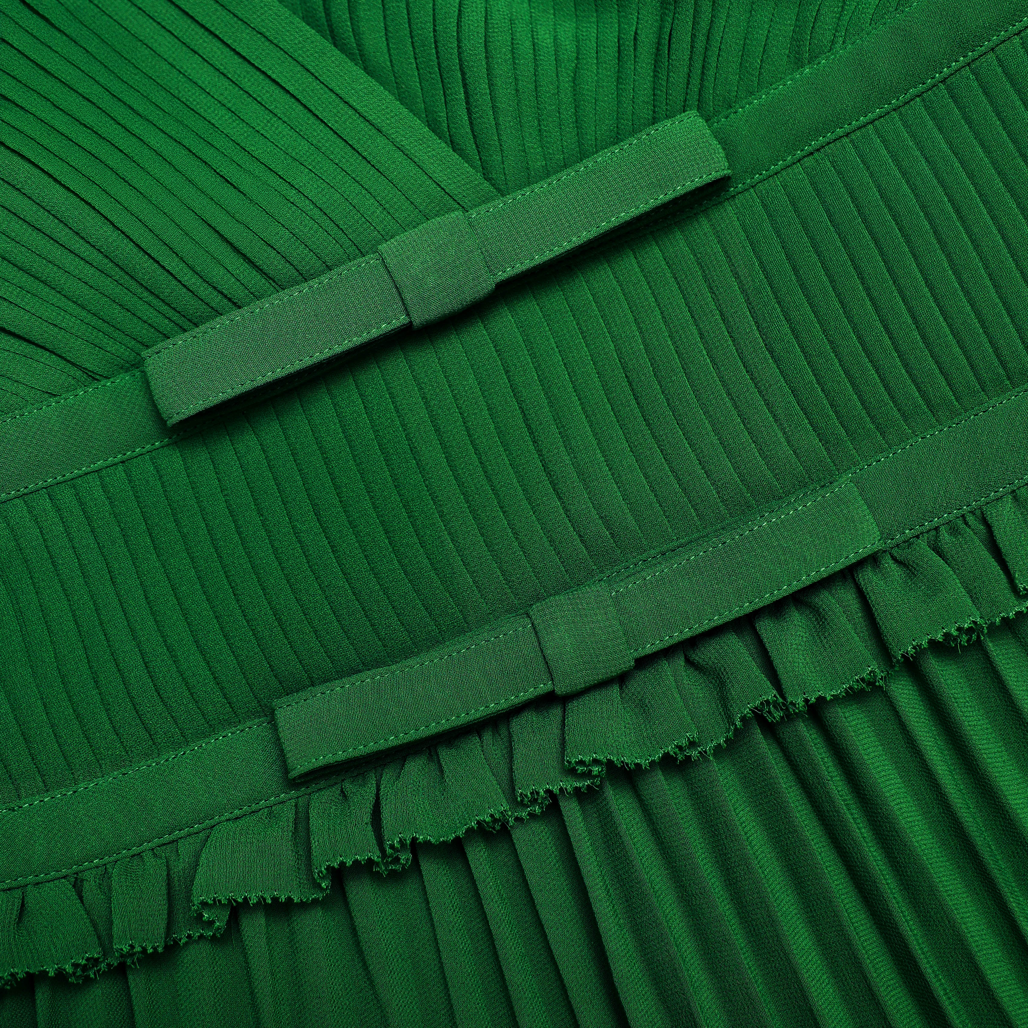 Green Chiffon Midi Dress - Image 5