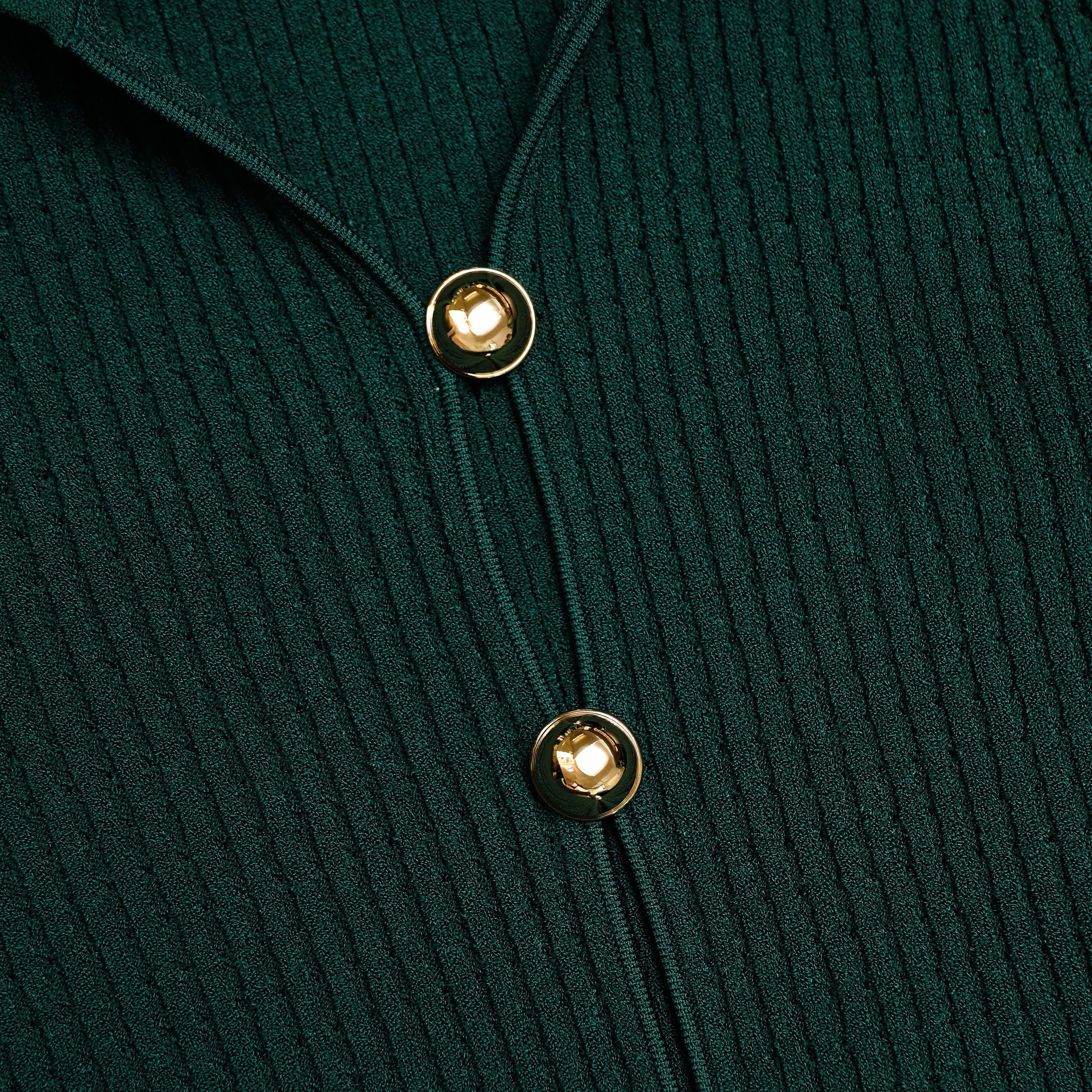 Green Keyhole Knit Midi Dress - Image 5