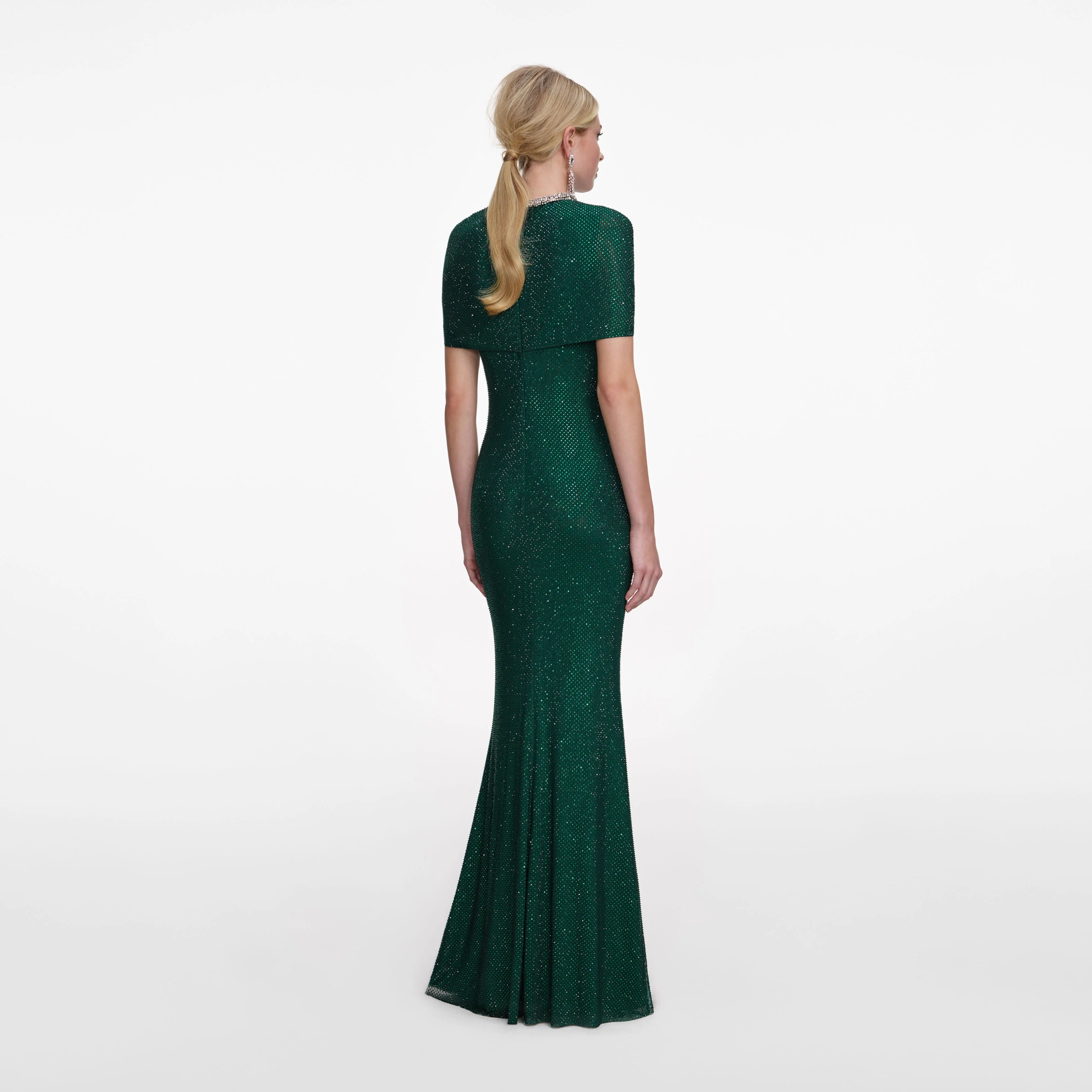 Green Rhinestone Maxi Dress - Image 3