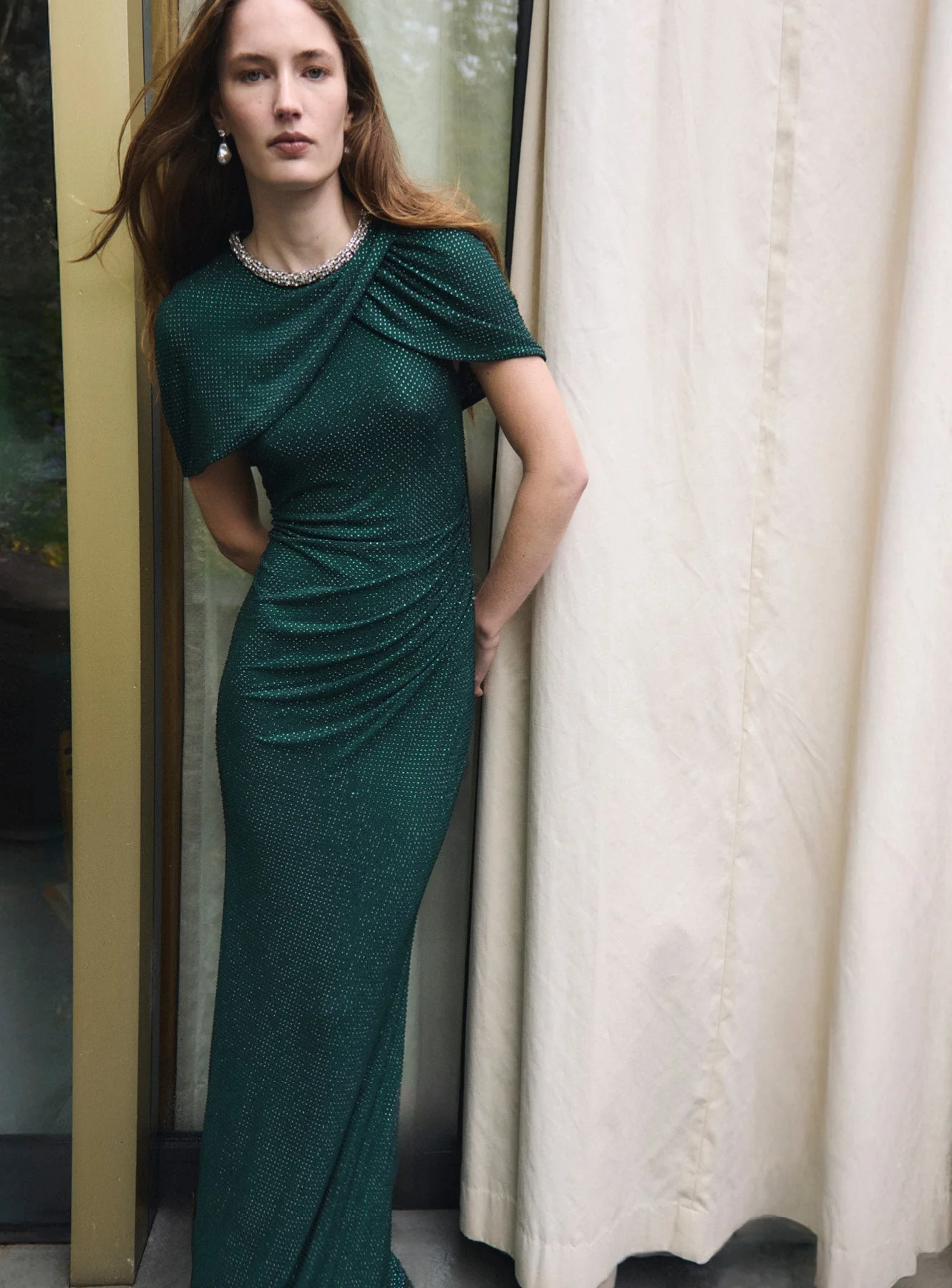 Green Rhinestone Maxi Dress - Image 6