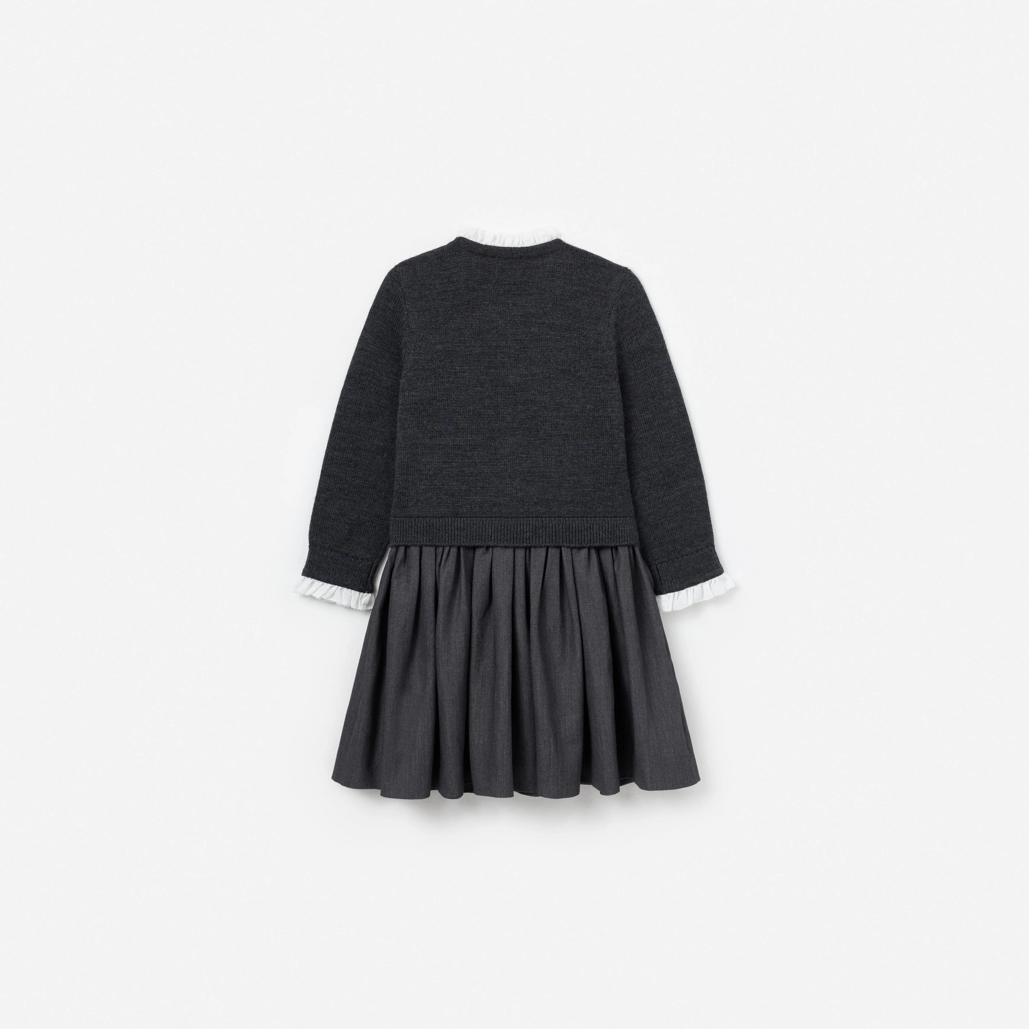 Grey Argyle Knit Dress - Image 2