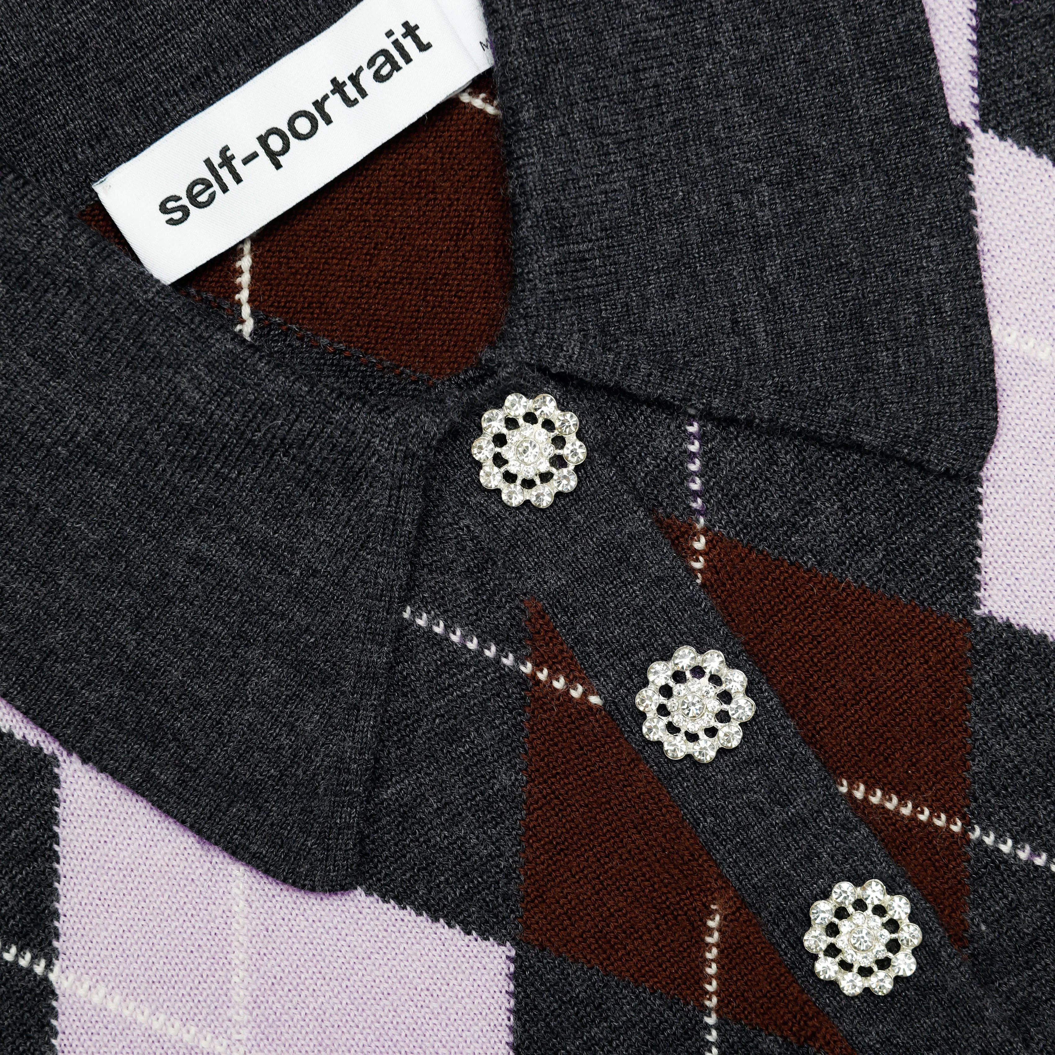 Grey Argyle Lightweight Jumper - Image 5