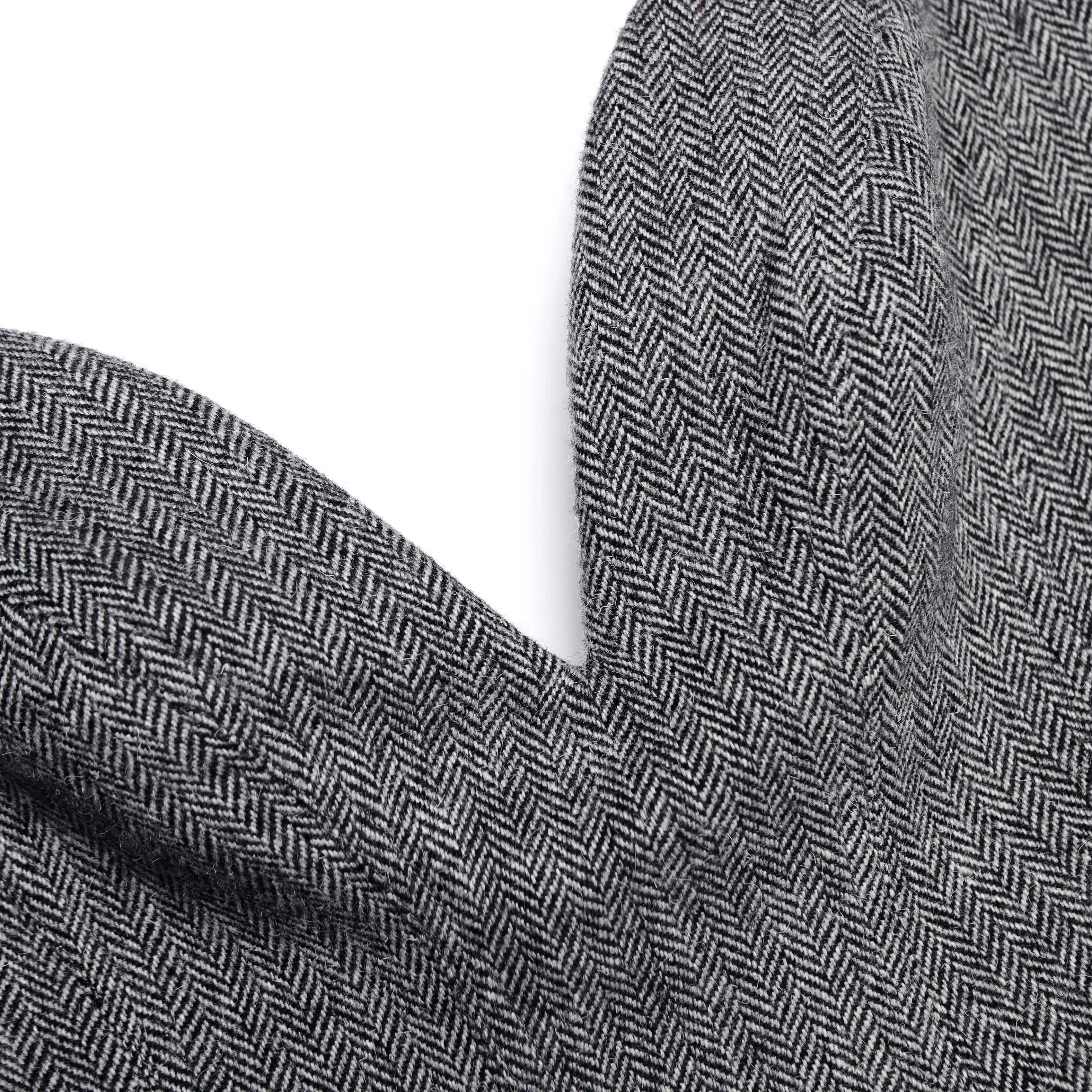 Grey Bandeau Herringbone Mini Dress - Image 5