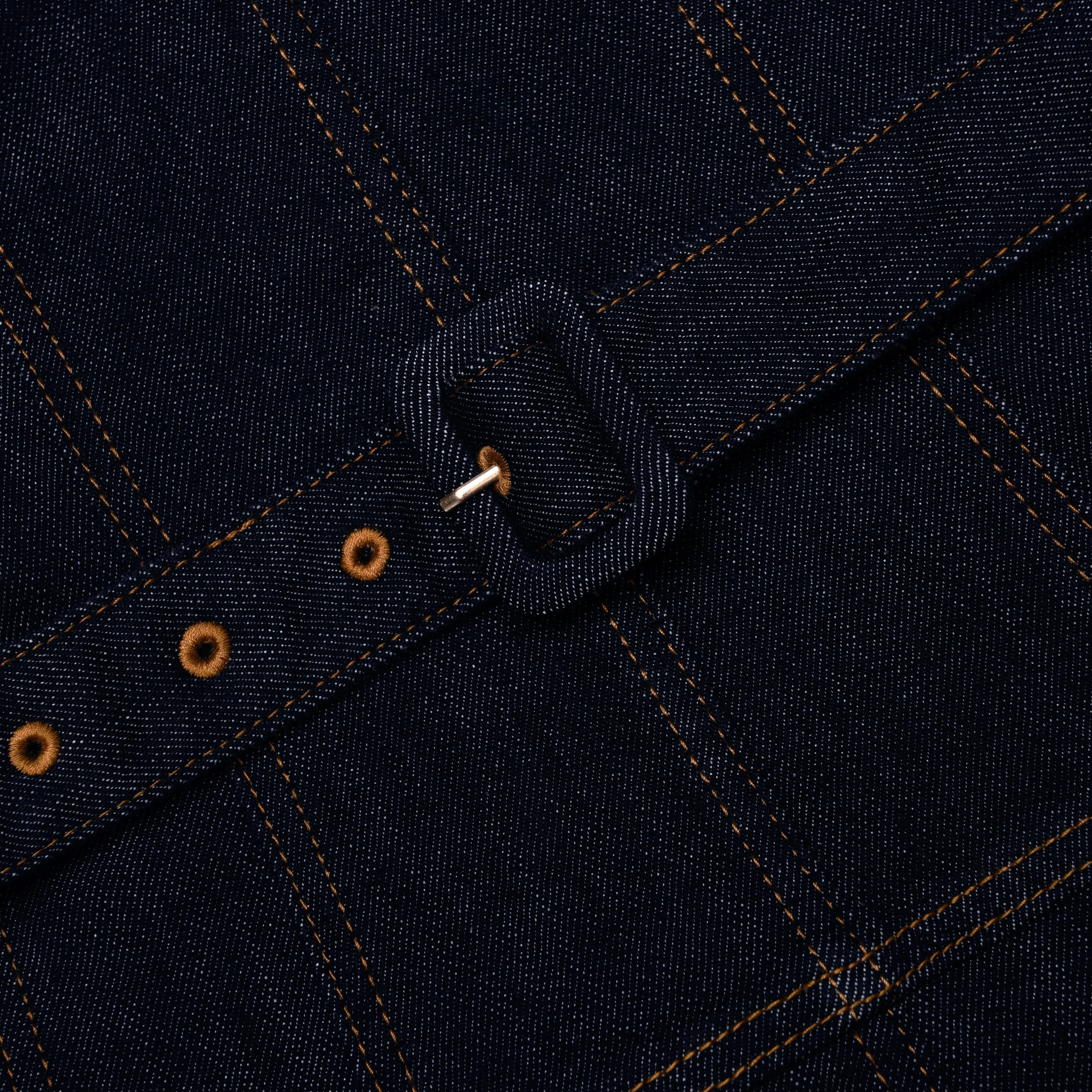 Indigo Denim Flared Midi Dress - Image 5