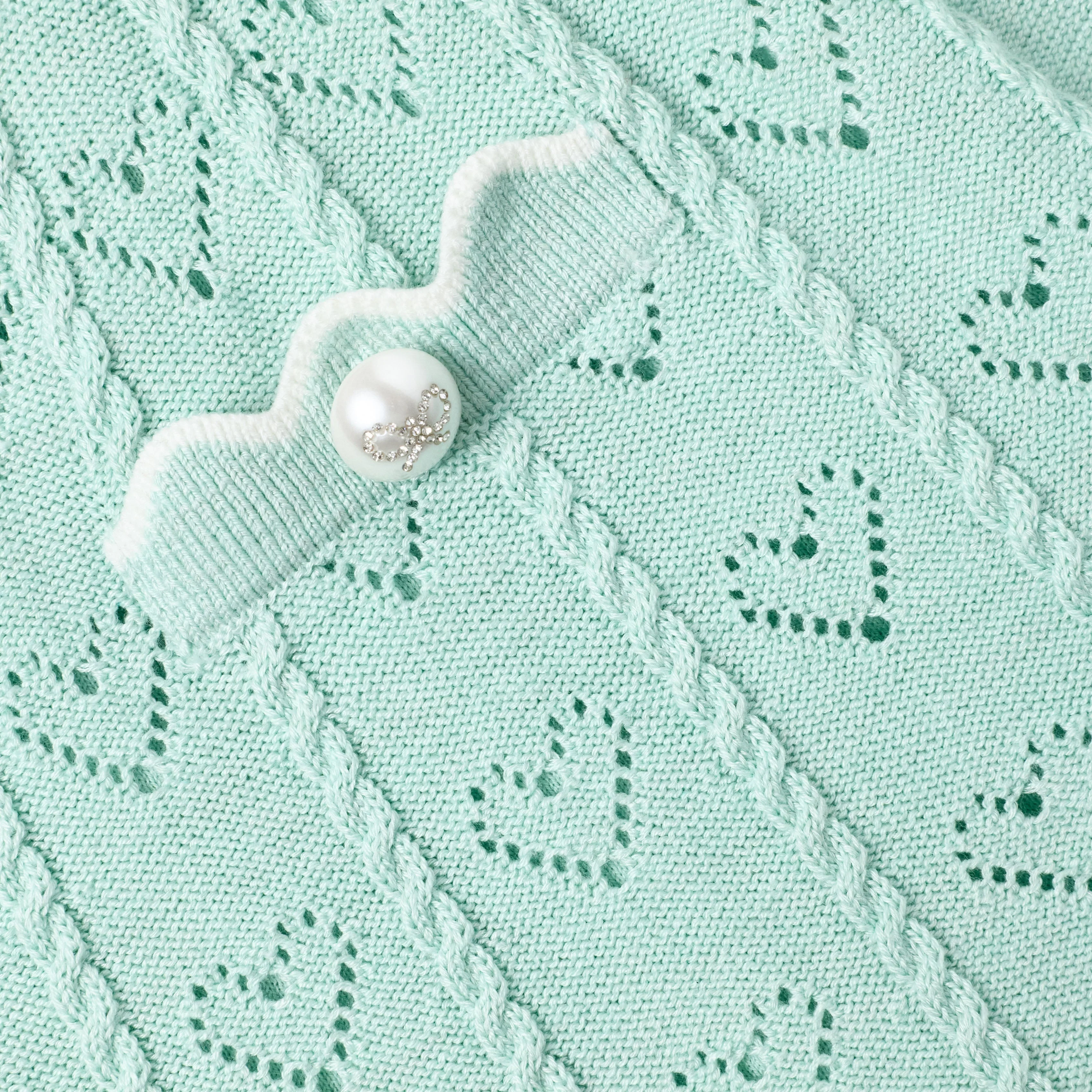 Mint Heart Knit Skirt - Image 4