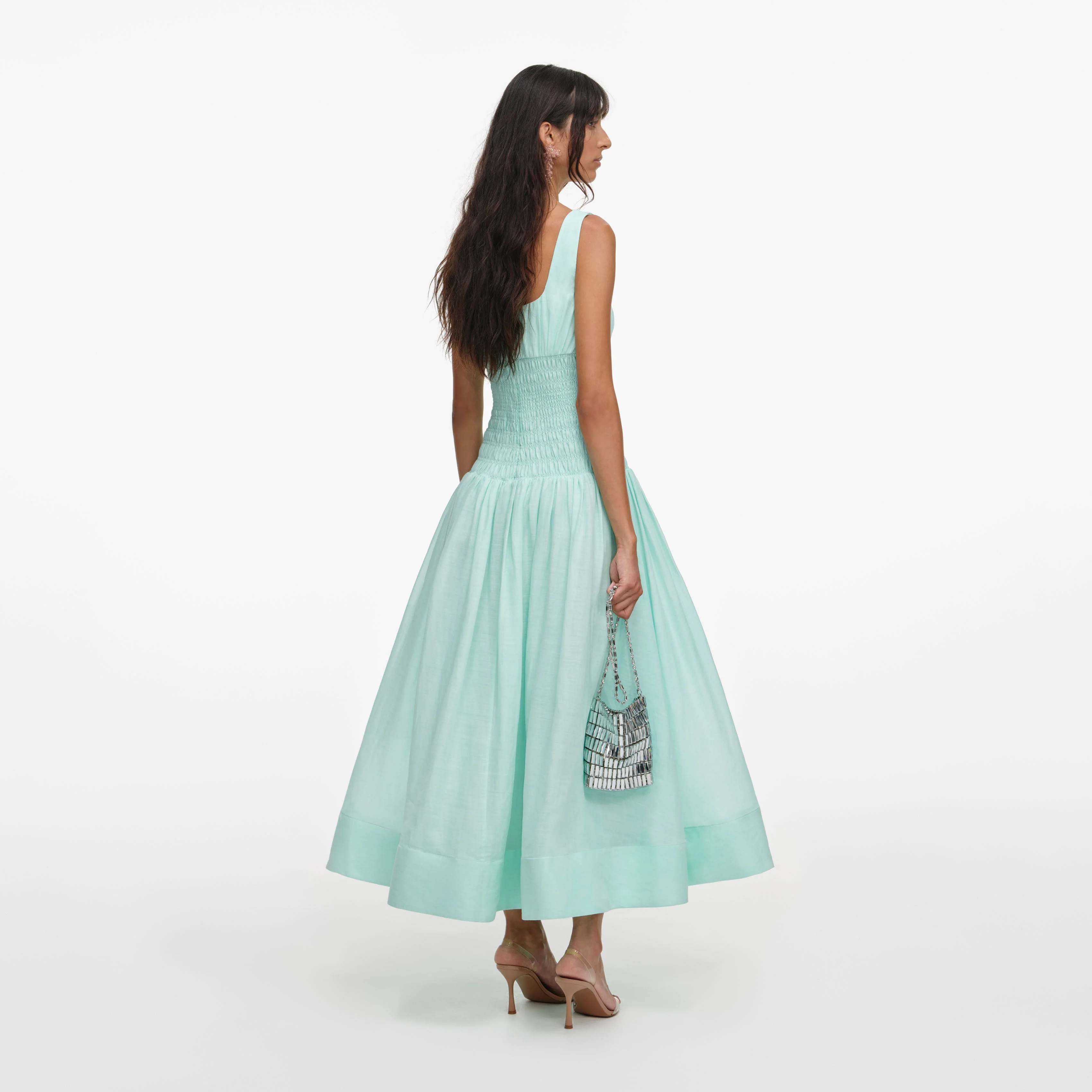 Mint Ramie Midi Dress - Image 3