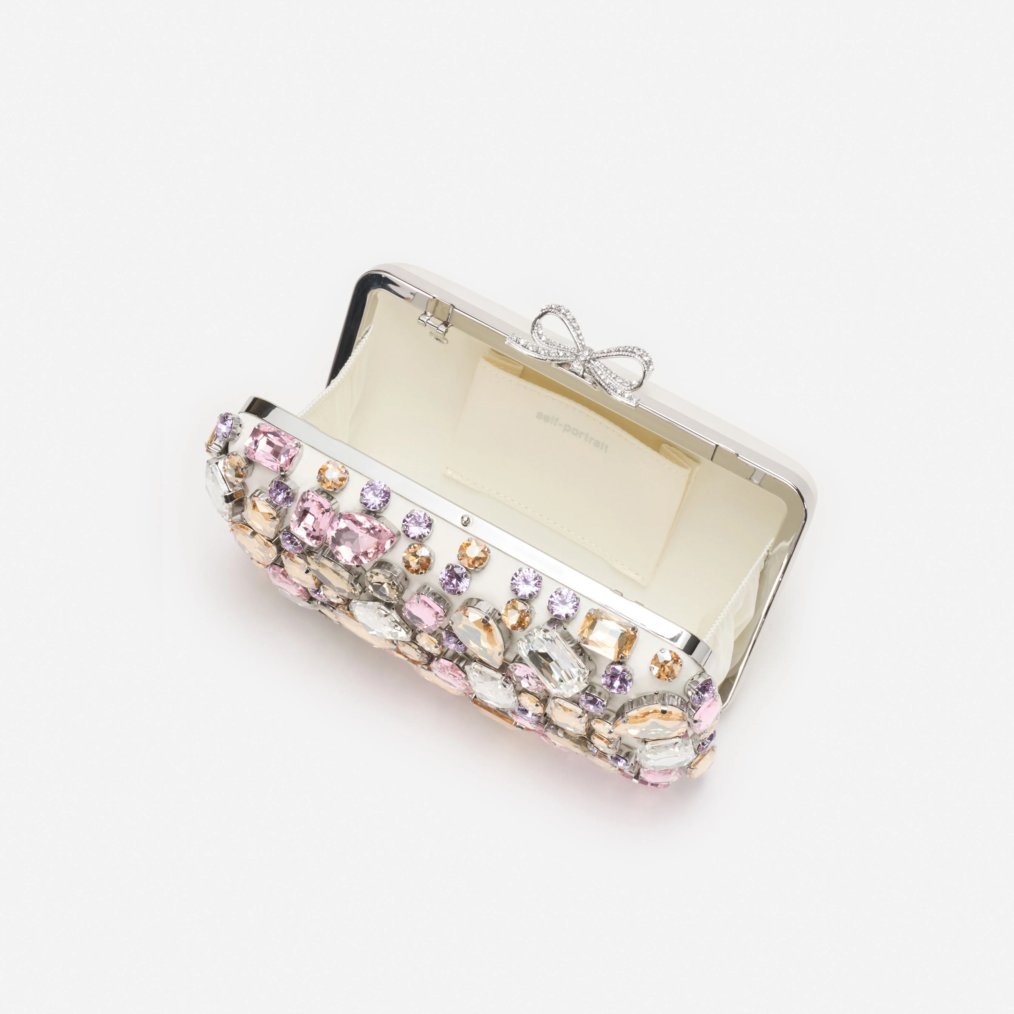 Multi Crystal Embellished Clutch Bag - Image 5
