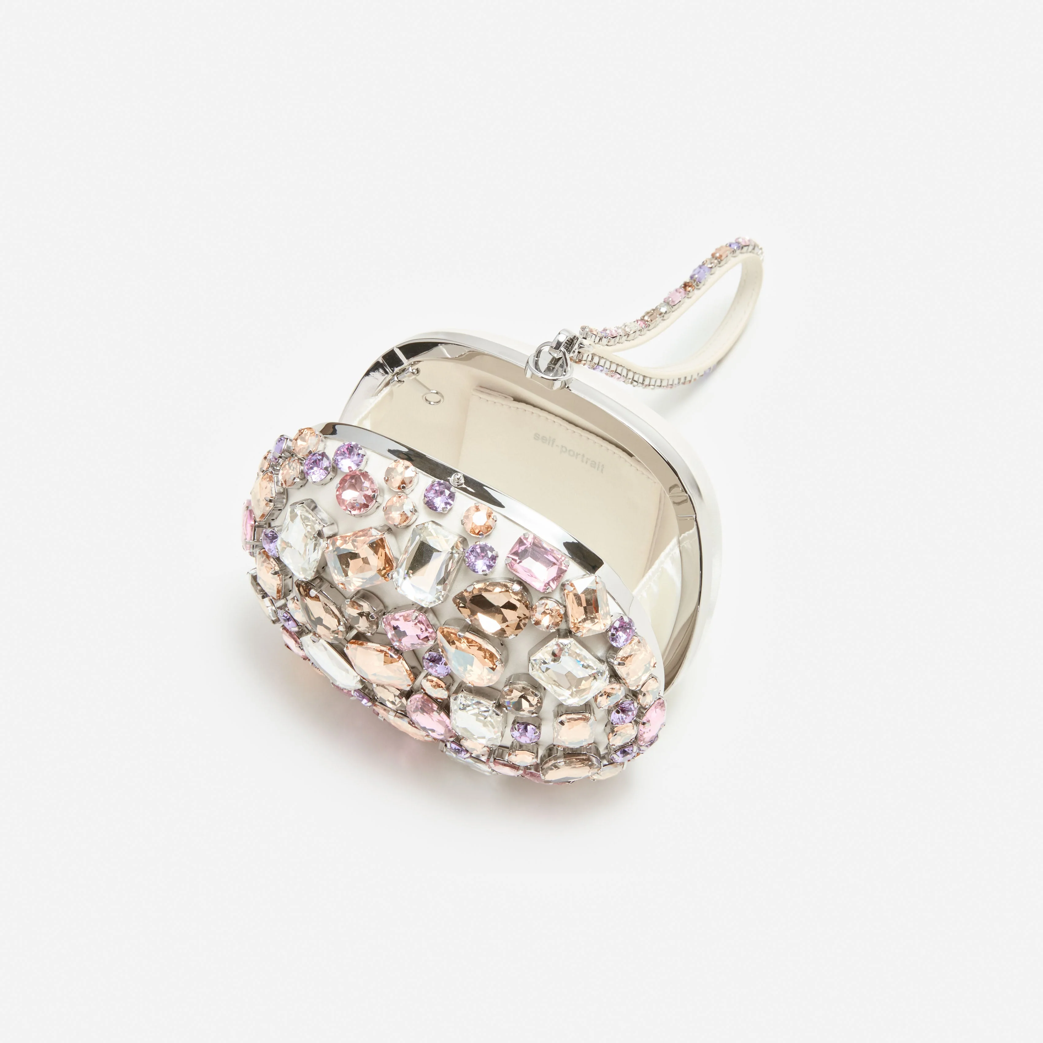 Multi Crystal Embellished Top Handle Clutch Bag - Image 5