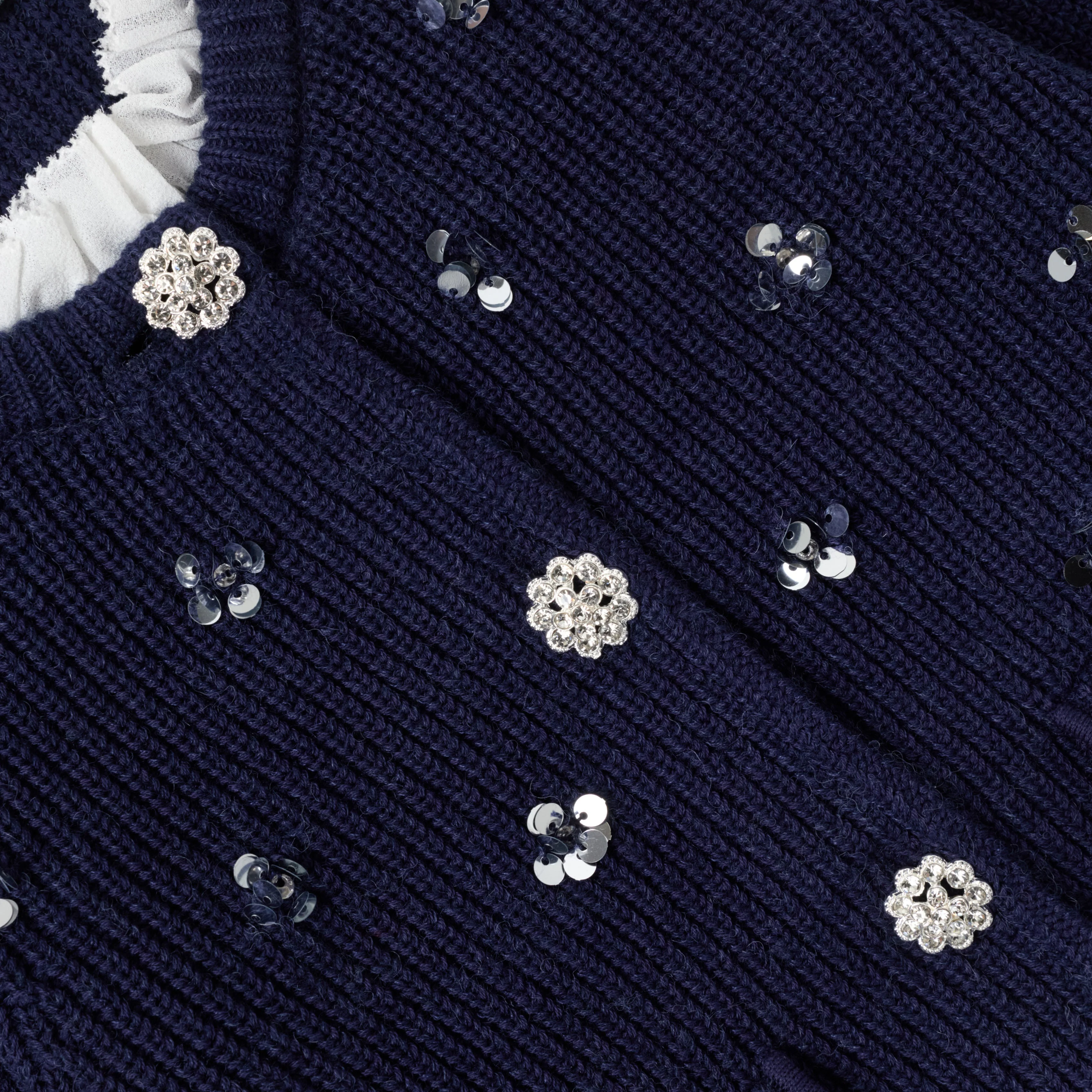 Navy Embellished Cardigan - Image 4