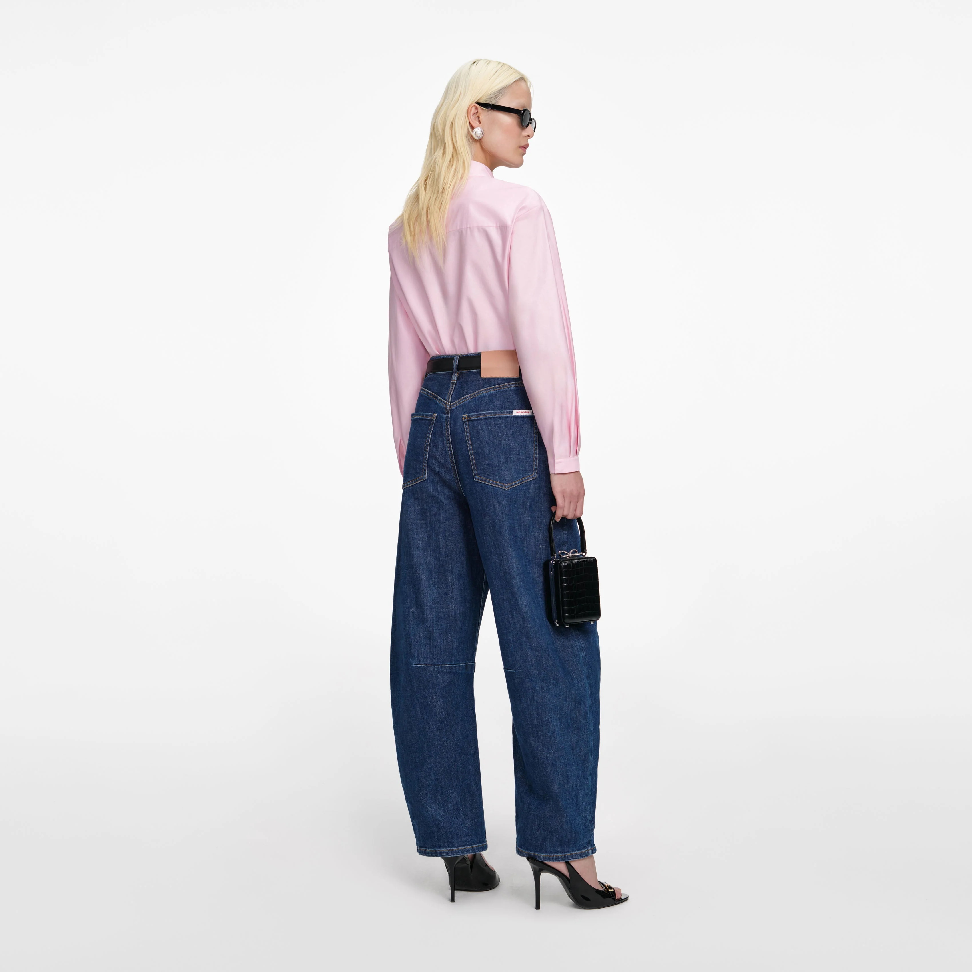 Pink Cotton Asymmetric Shirt - Image 3