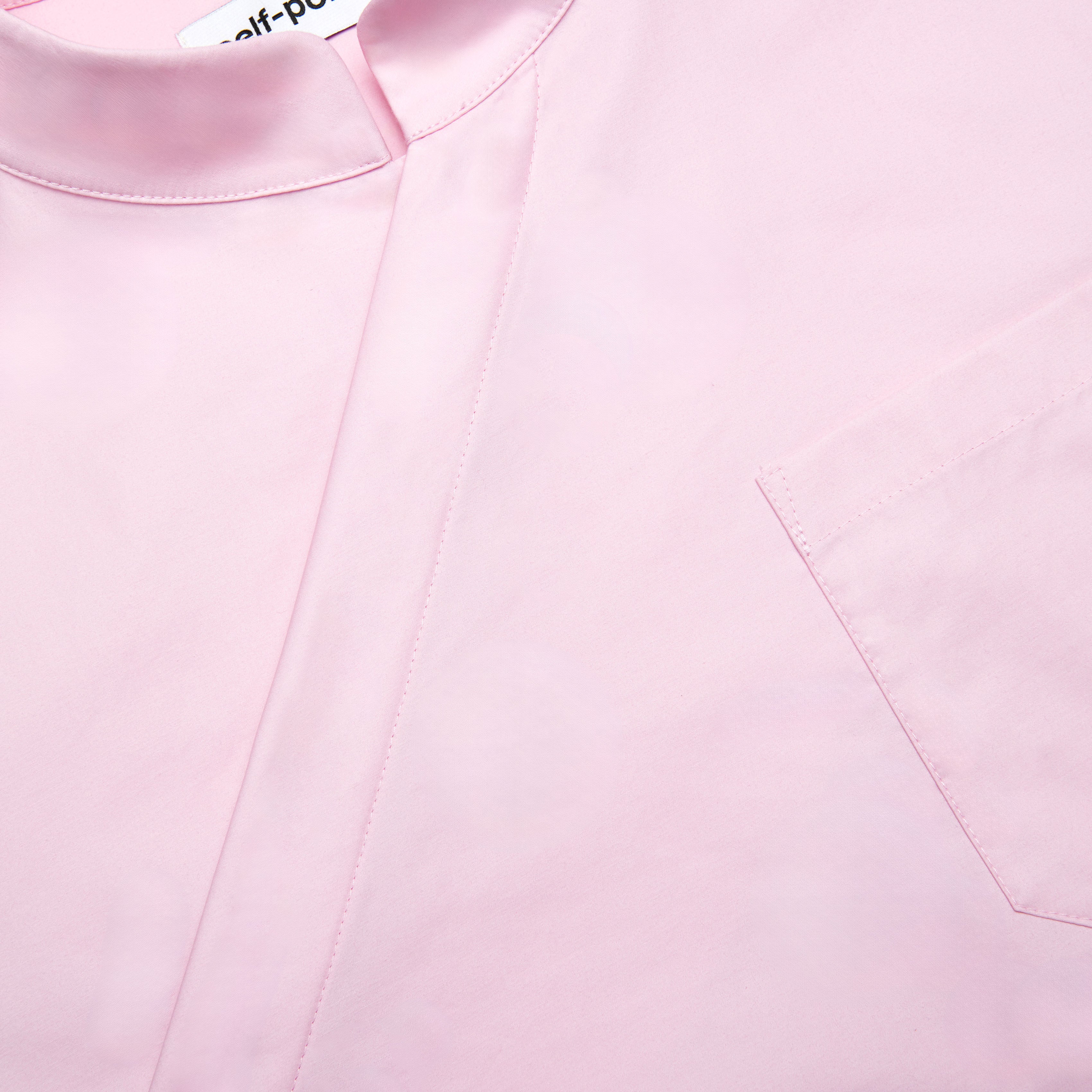 Pink Cotton Asymmetric Shirt - Image 5