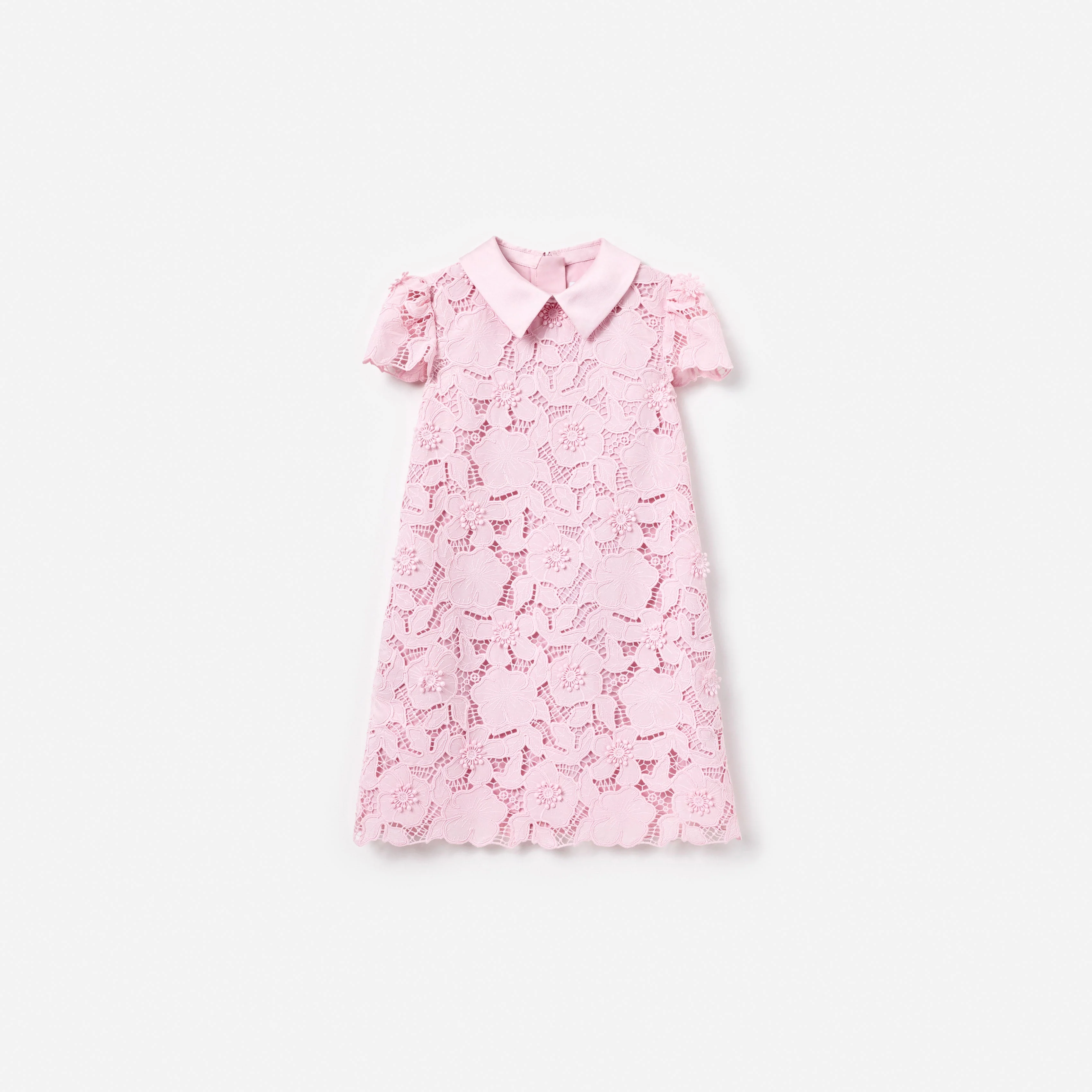 Pink Flower Lace Dress