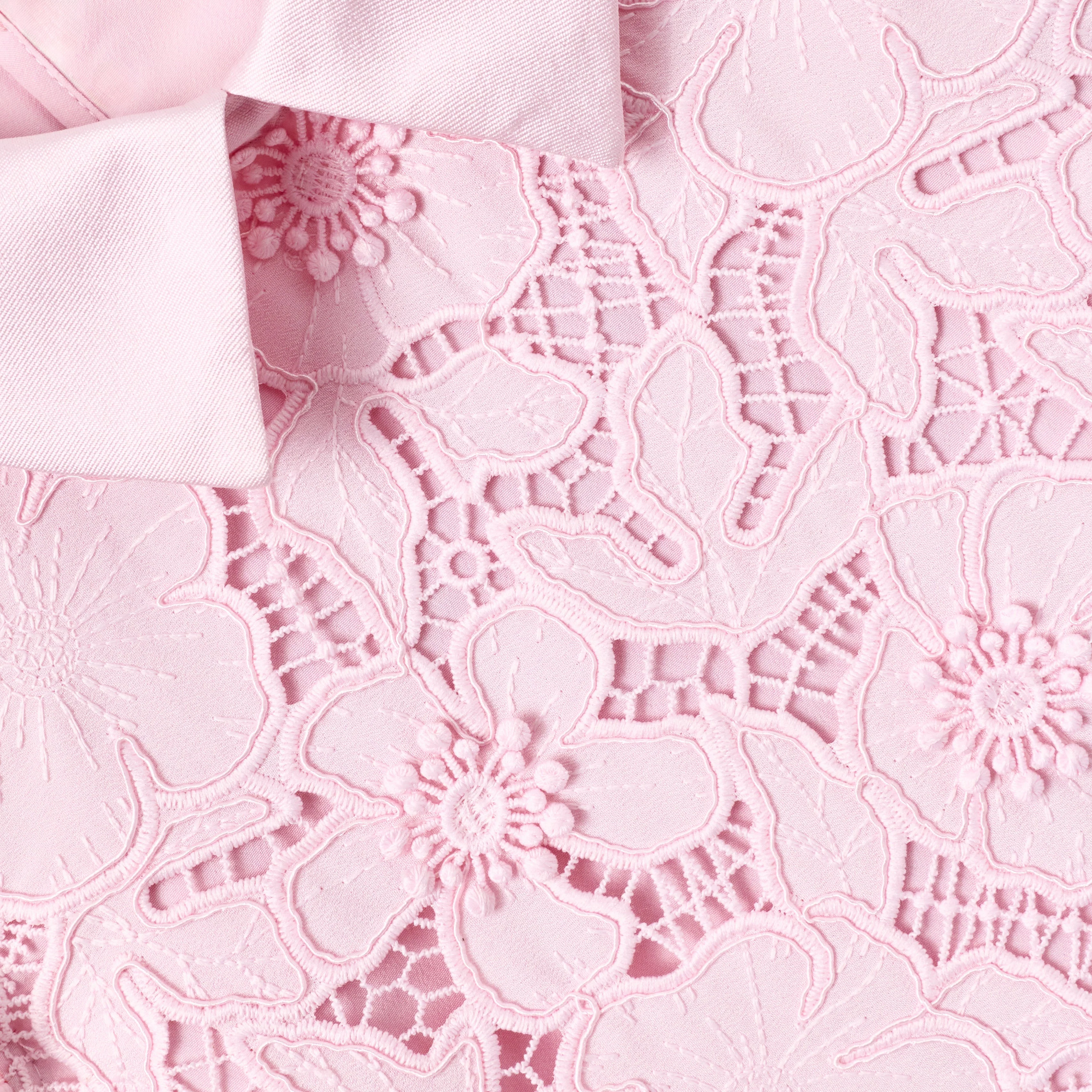 Pink Flower Lace Dress - Image 3