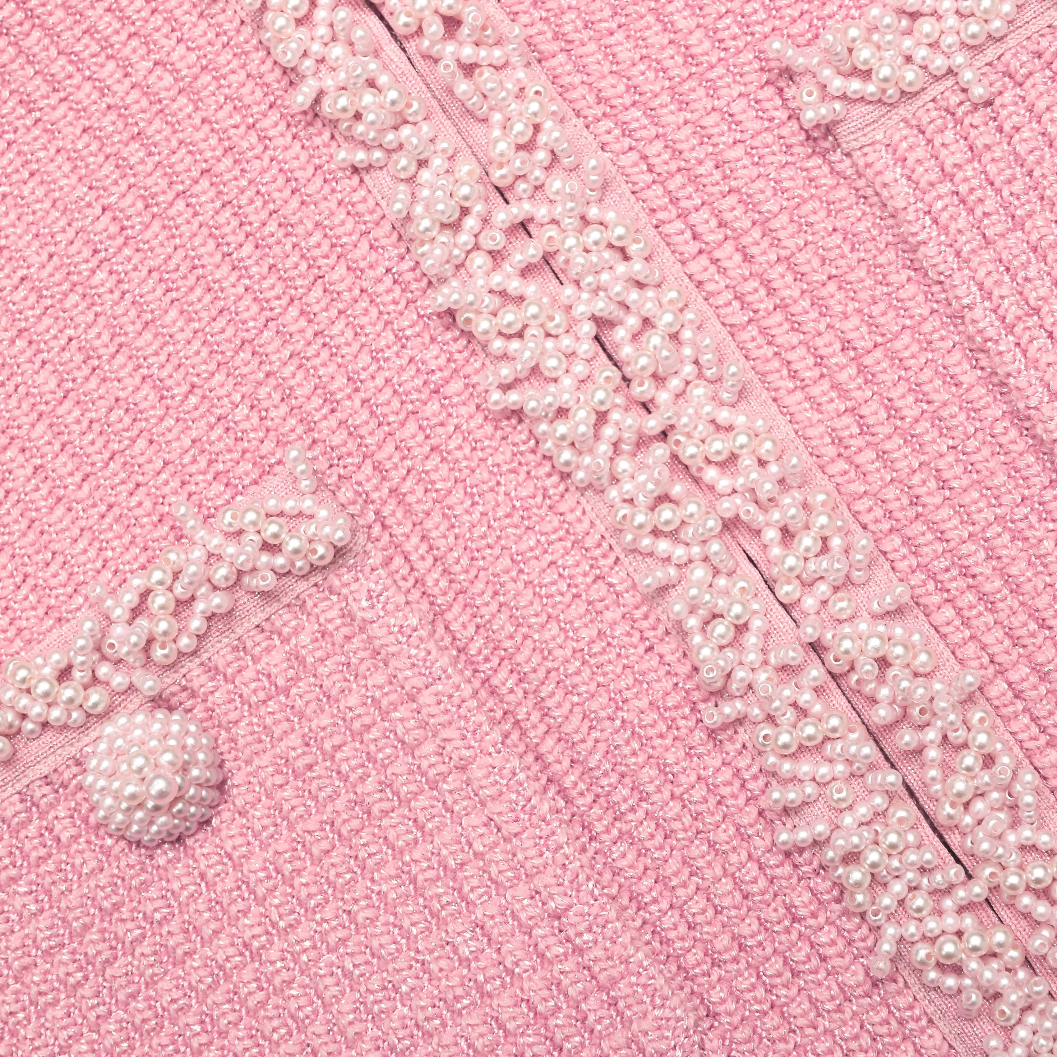 Pink Peplum Knit Midi Dress - Image 5