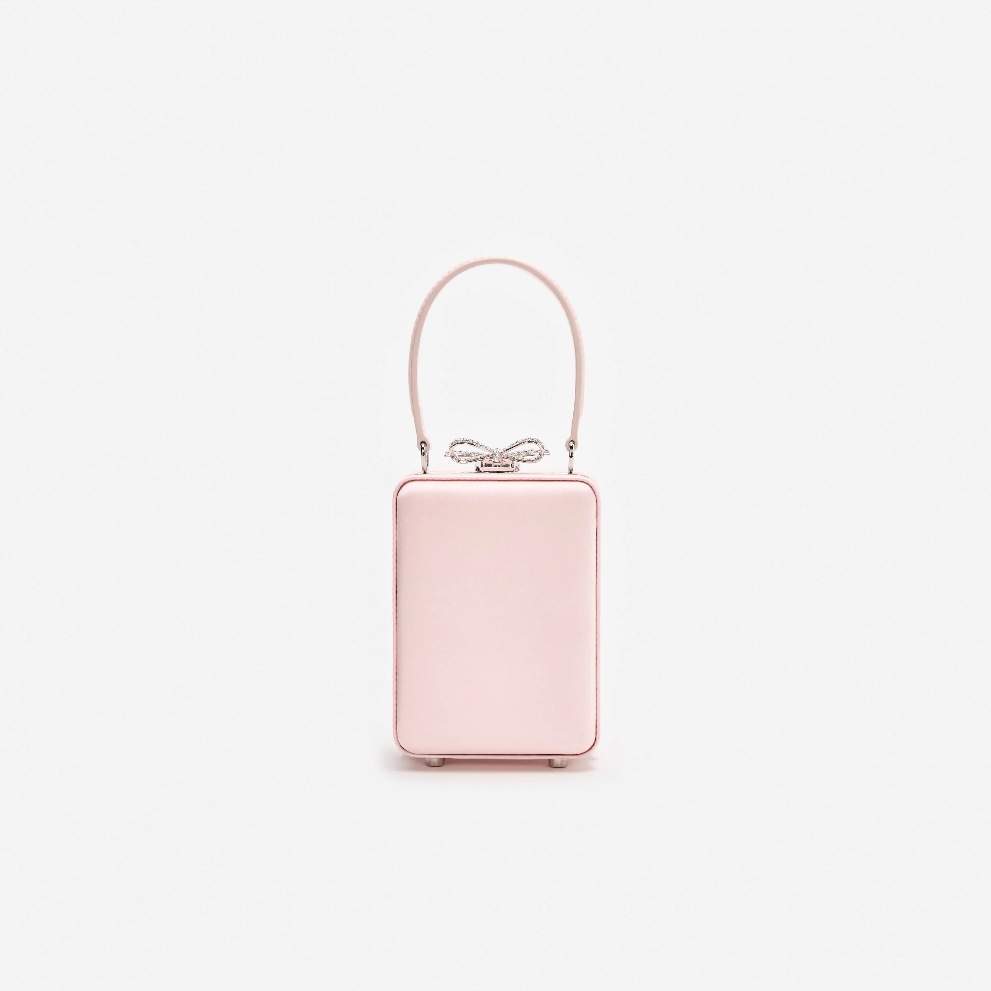 Pink Satin Floral Beaded Micro Bag - Image 3