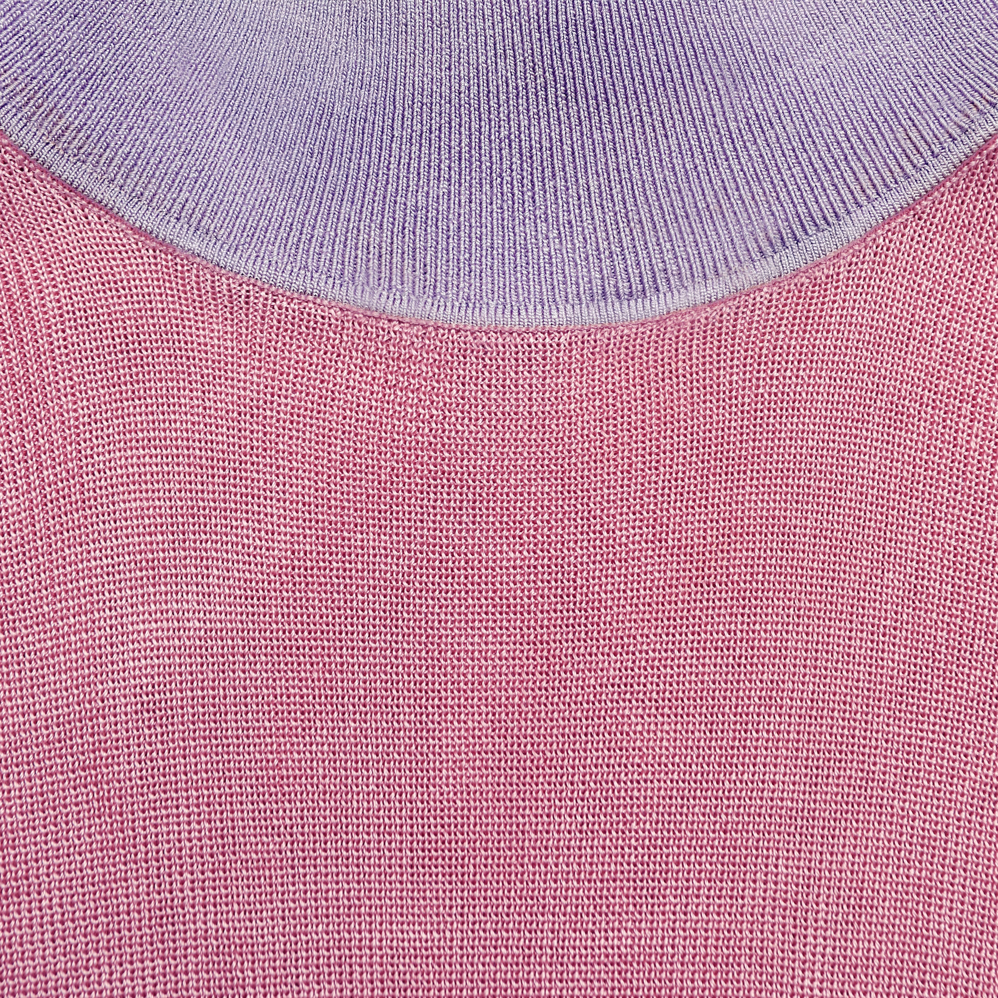 Pink Short Sleeve Viscose Knit Top - Image 5