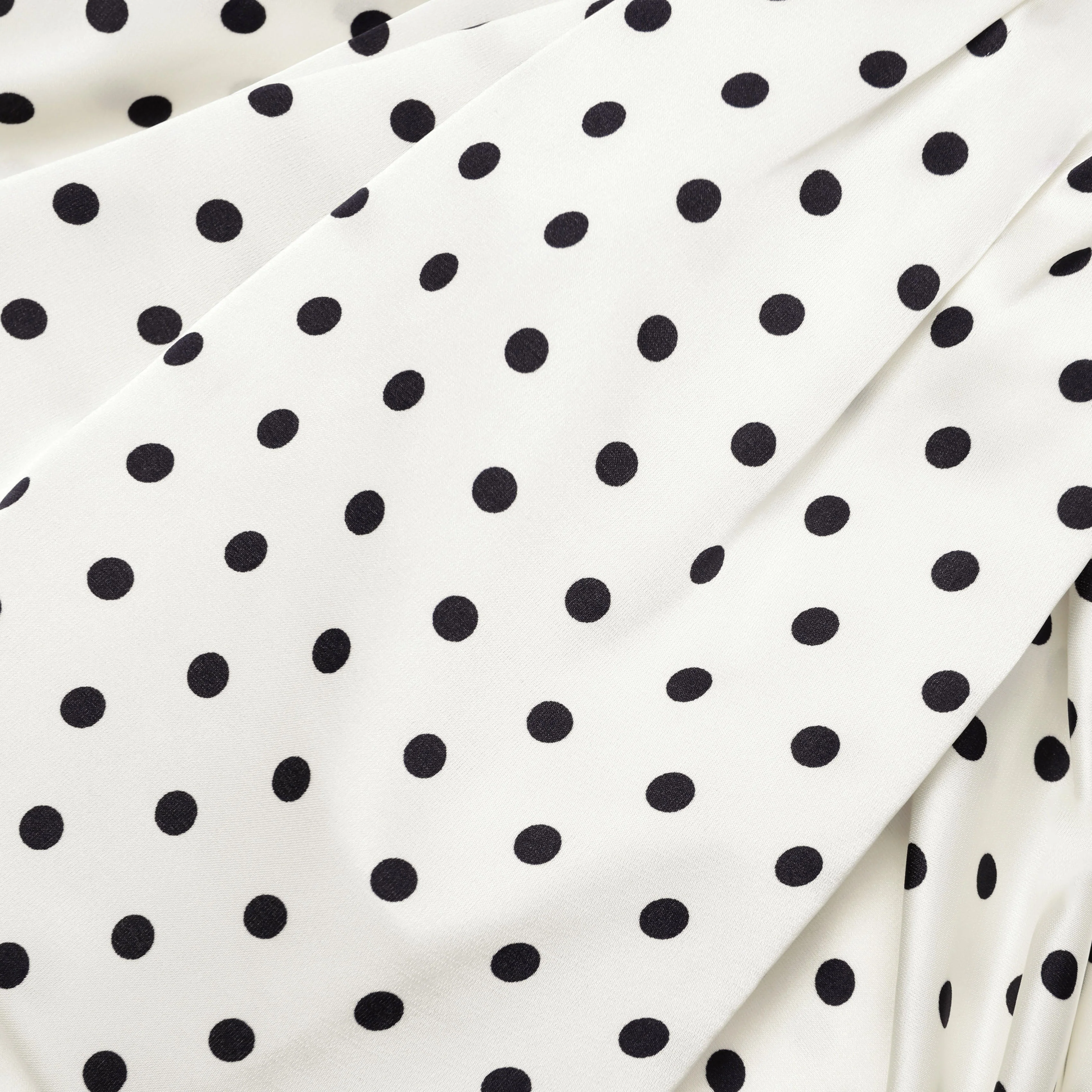 Polka Dot Satin Tie Side Mini Dress - Image 5