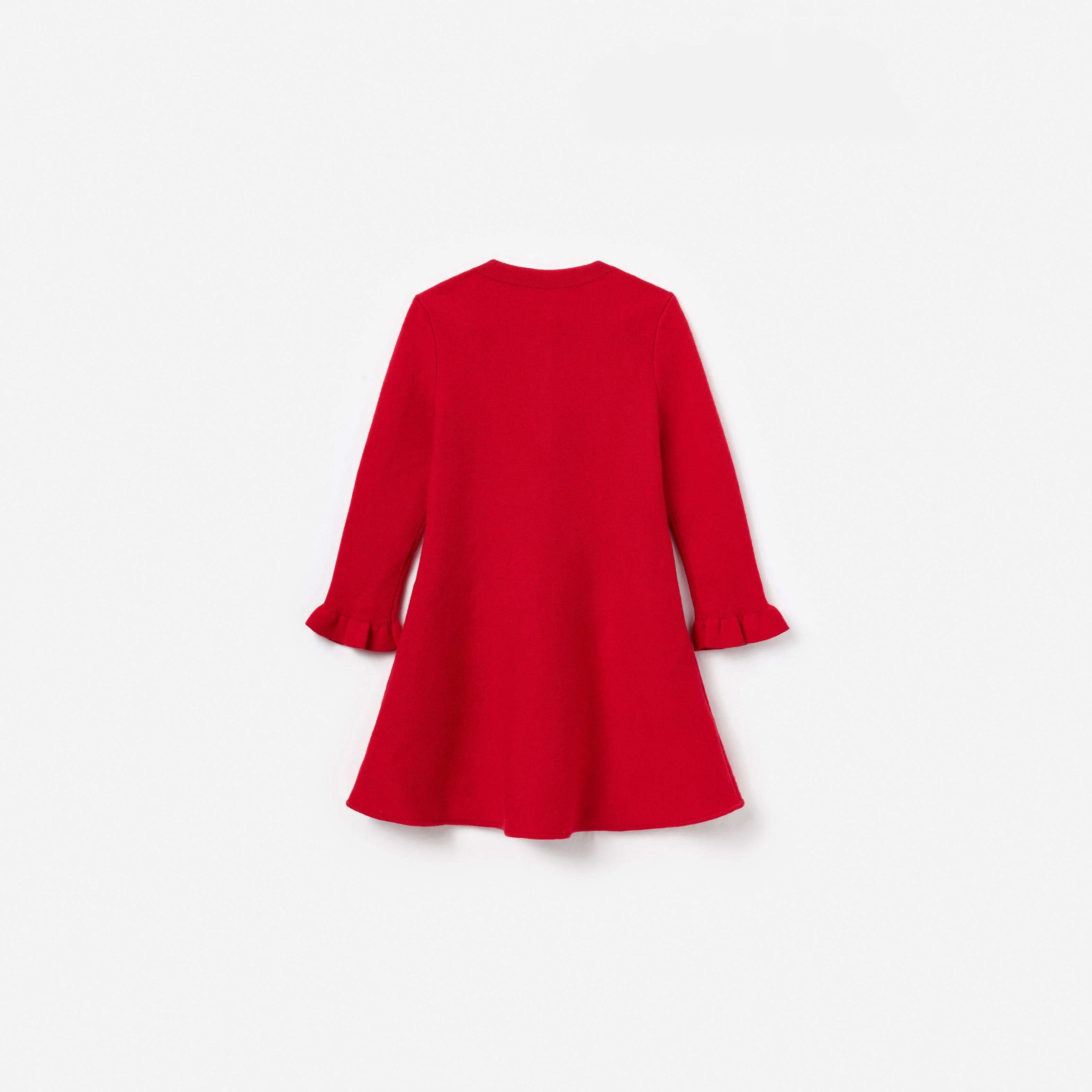 Red Flower Trim Dress - Image 2