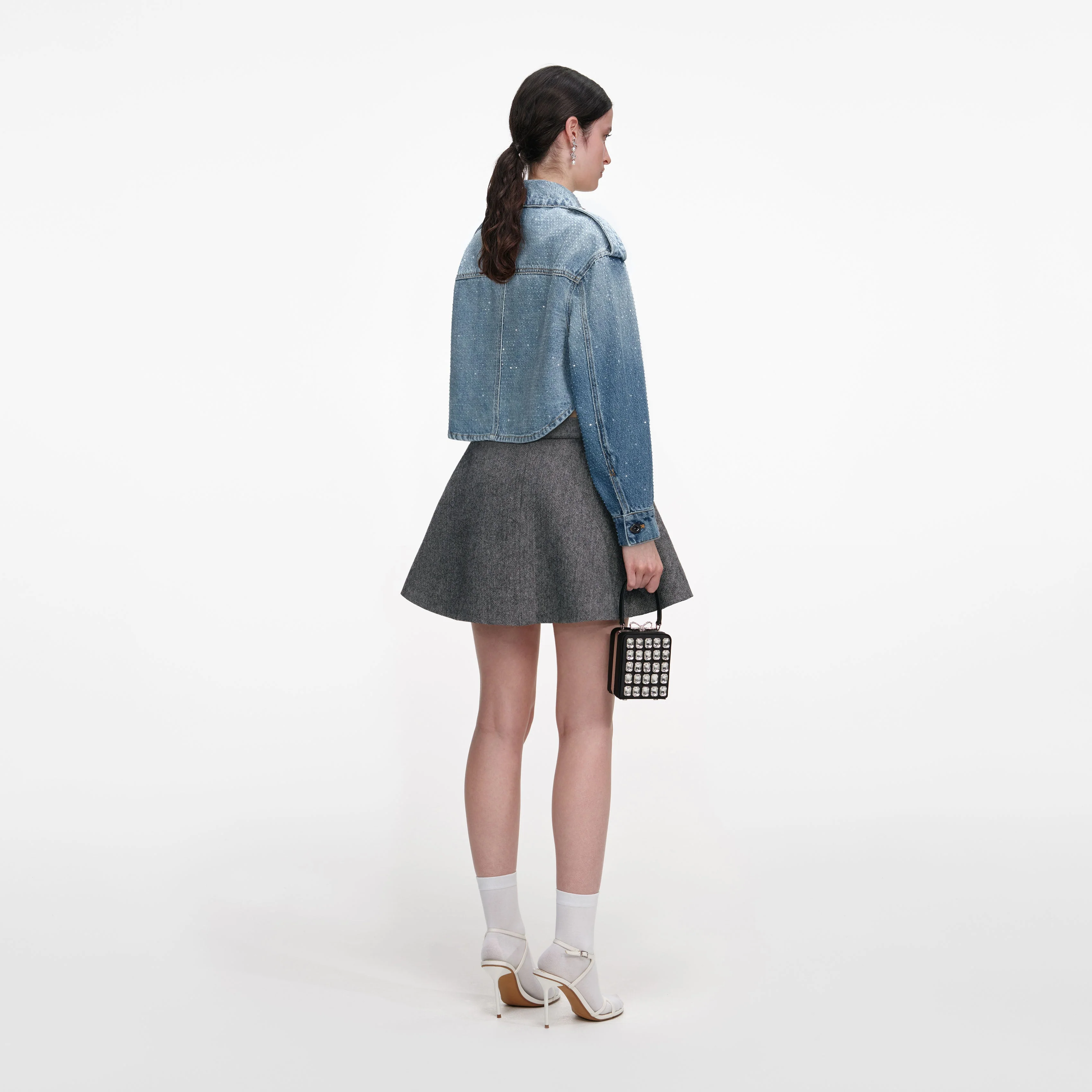 Rhinestone Denim Shirt - Image 3