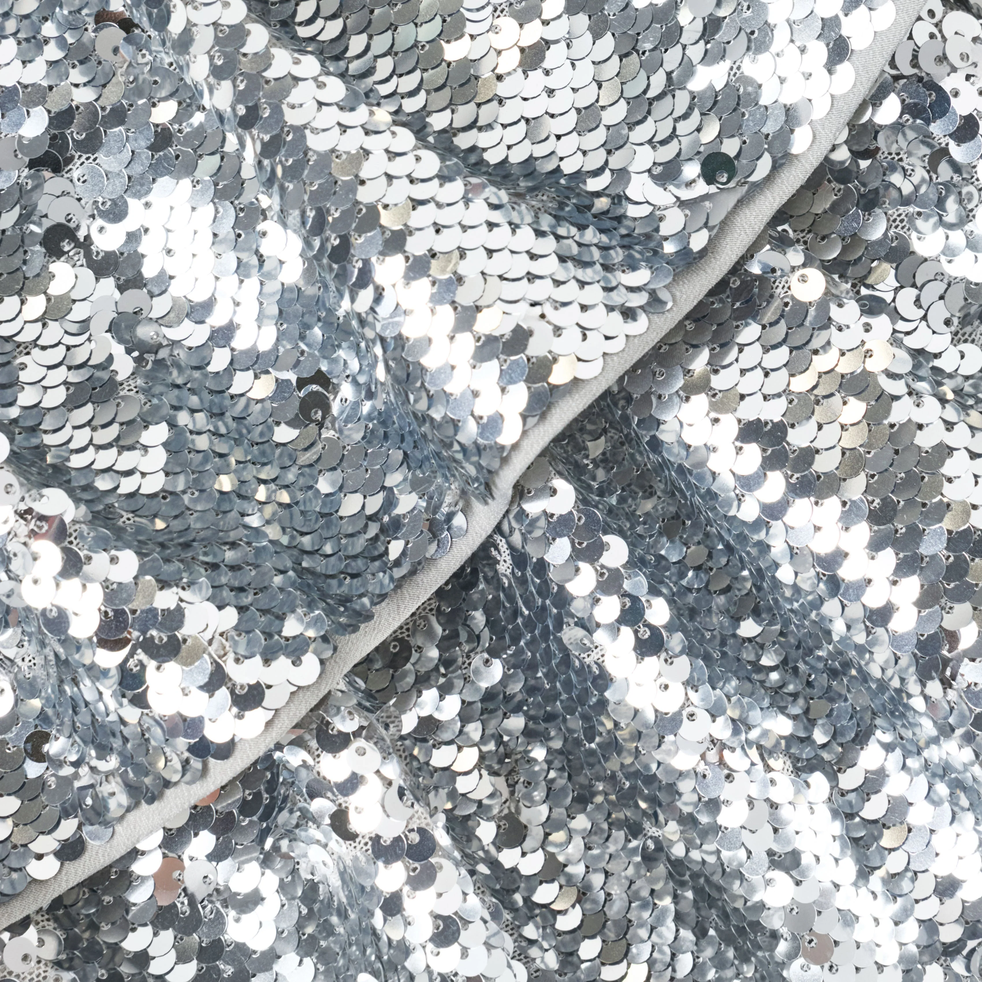 Silver Sequin Tiered Skirt - Image 4