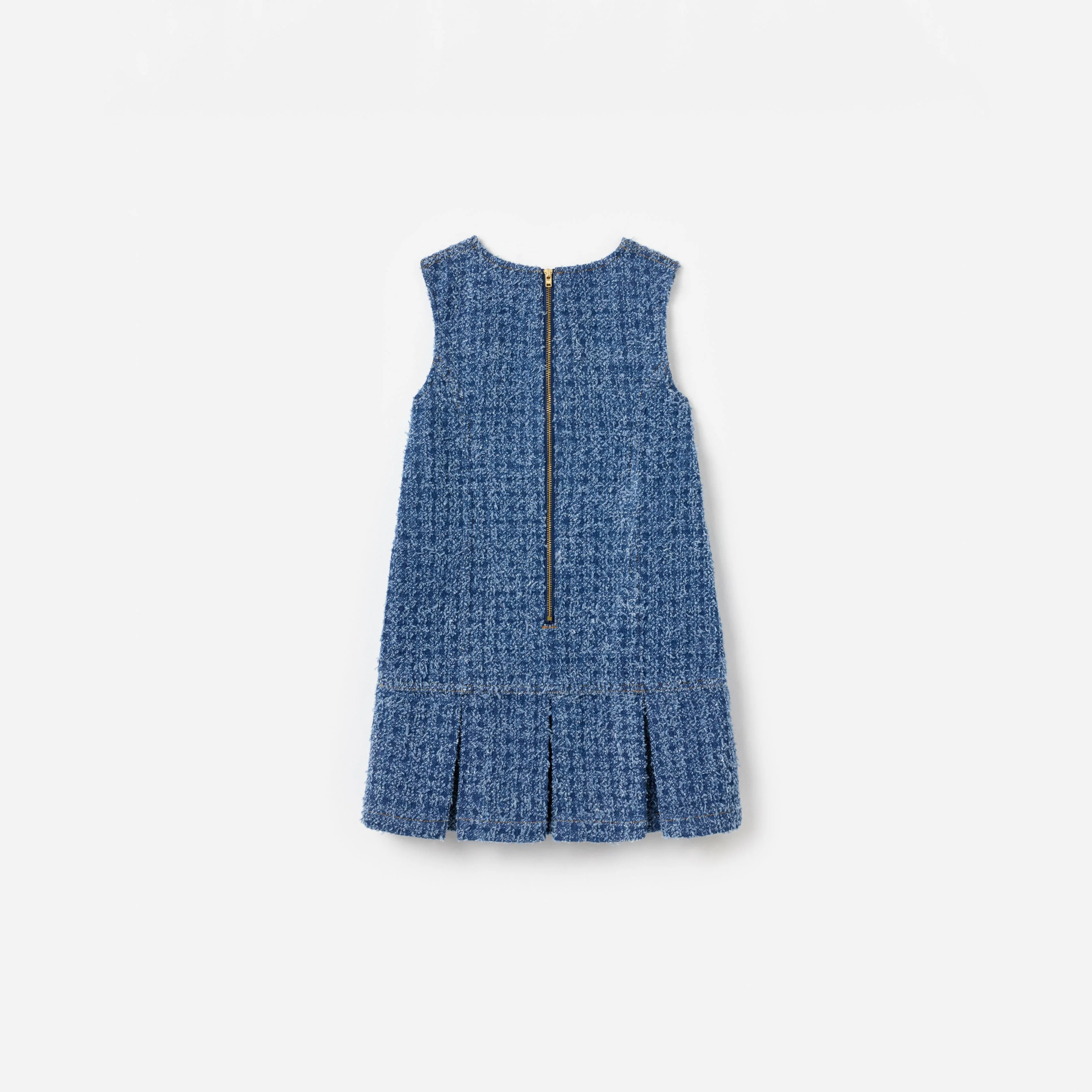 Textured Denim Heart Trim Dress - Image 2