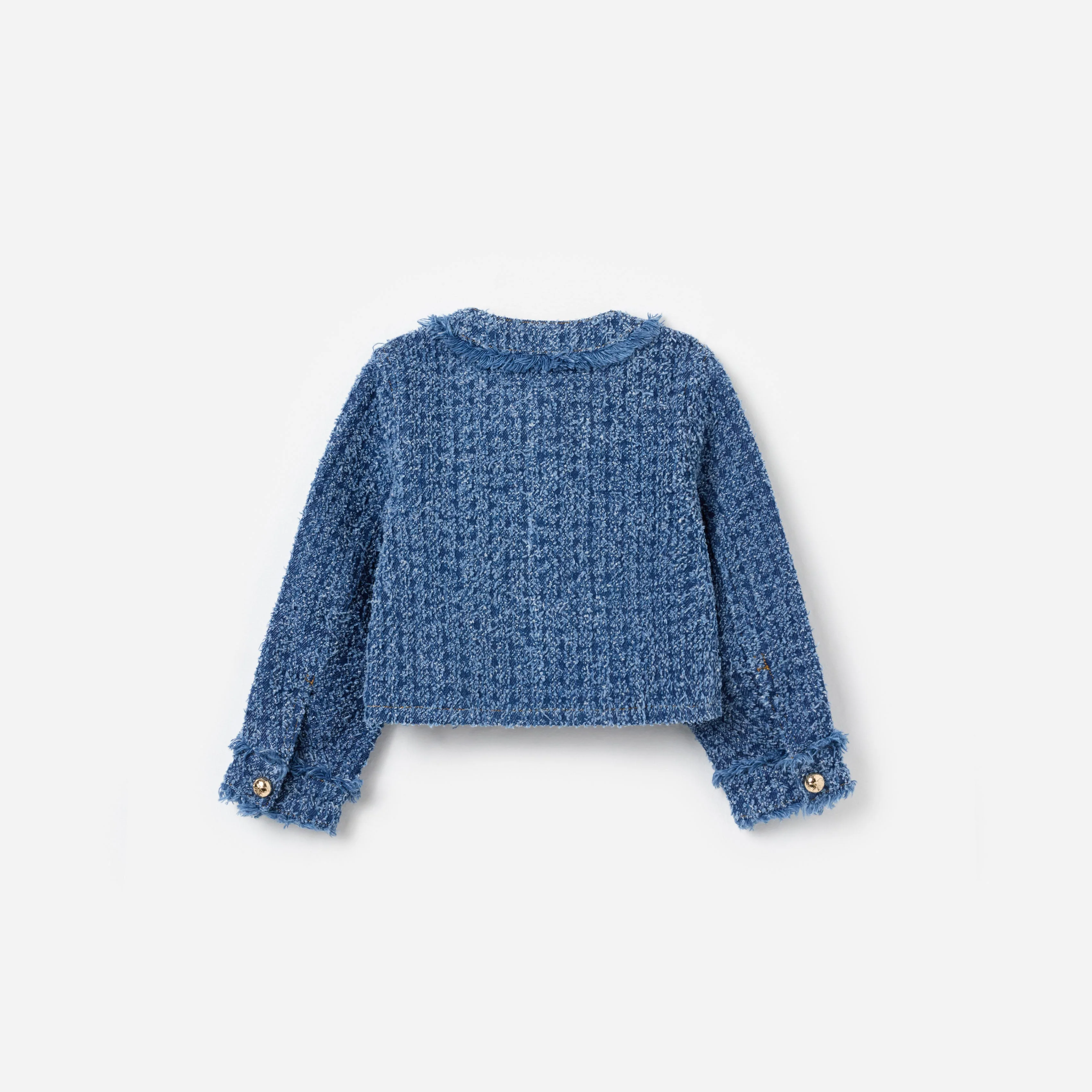 Textured Denim Heart Trim Jacket - Image 2