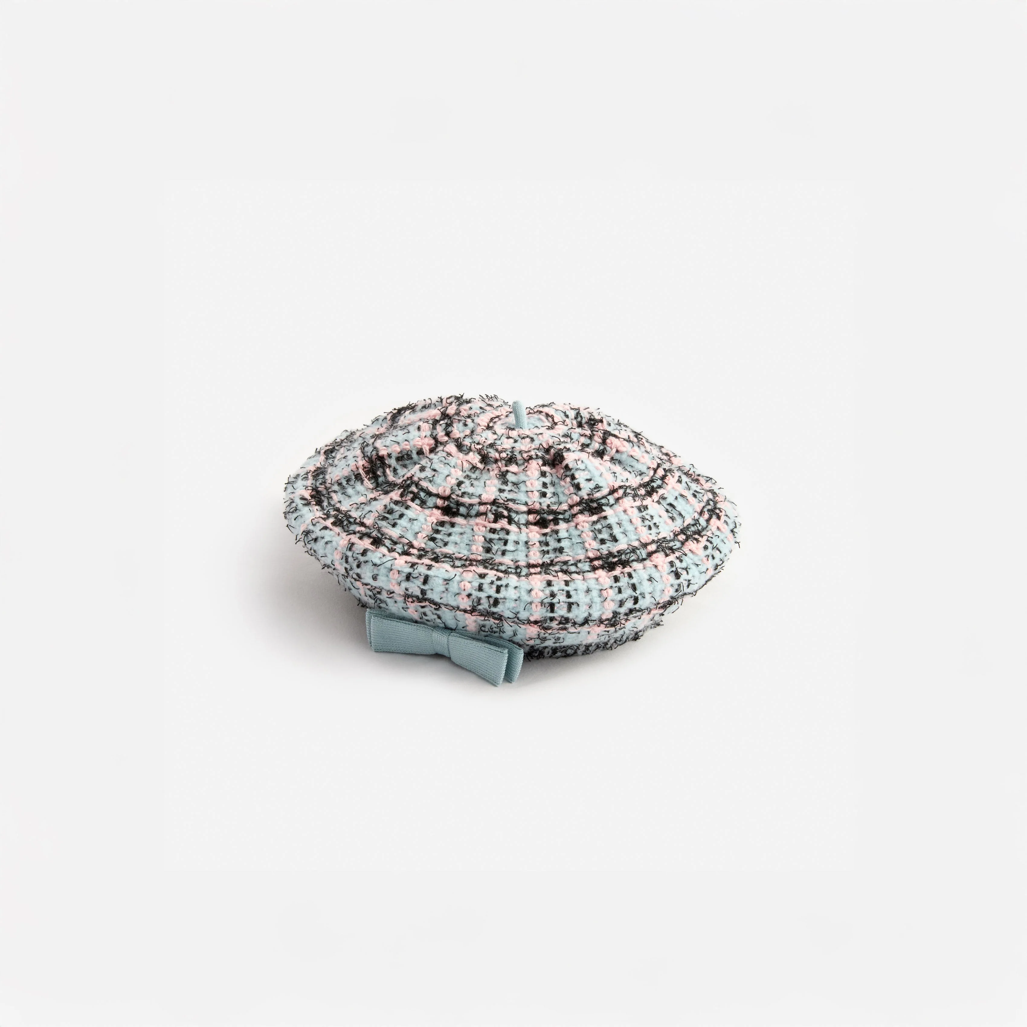 Textured Stripe Knit Beret - Image 2