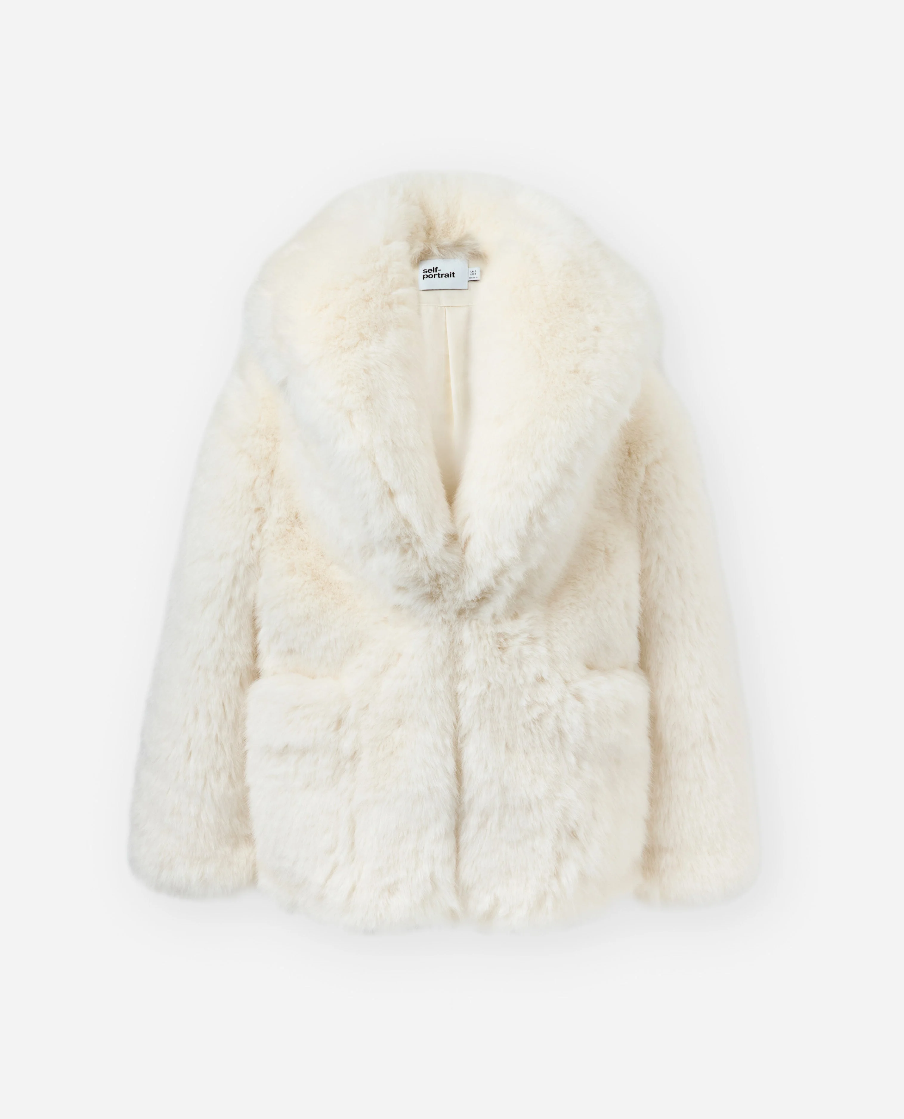 White Faux Fur Coat - Image 6