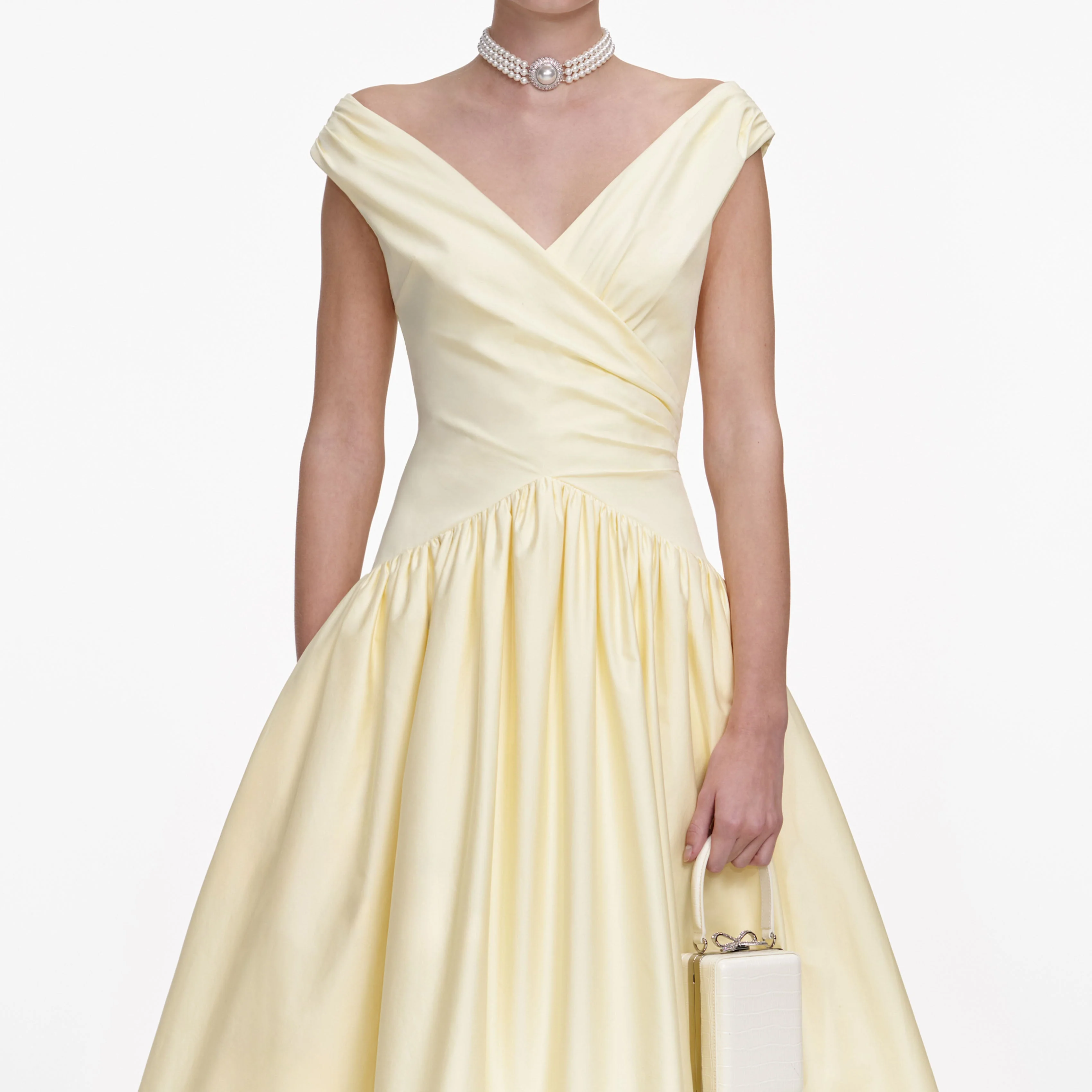 Yellow Cotton Midi Dress - Image 4