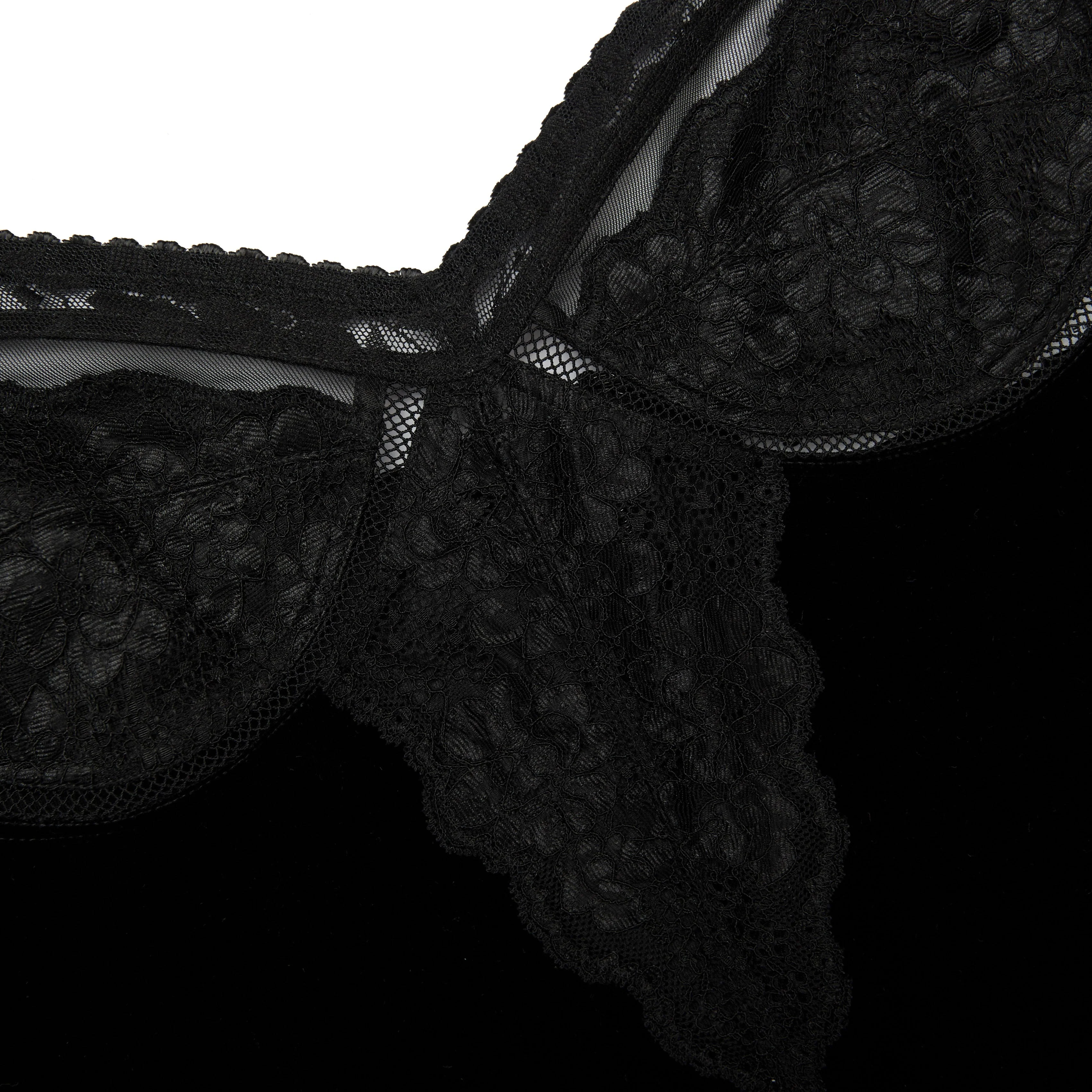 Black Velvet Strappy Midi Dress - Image 5