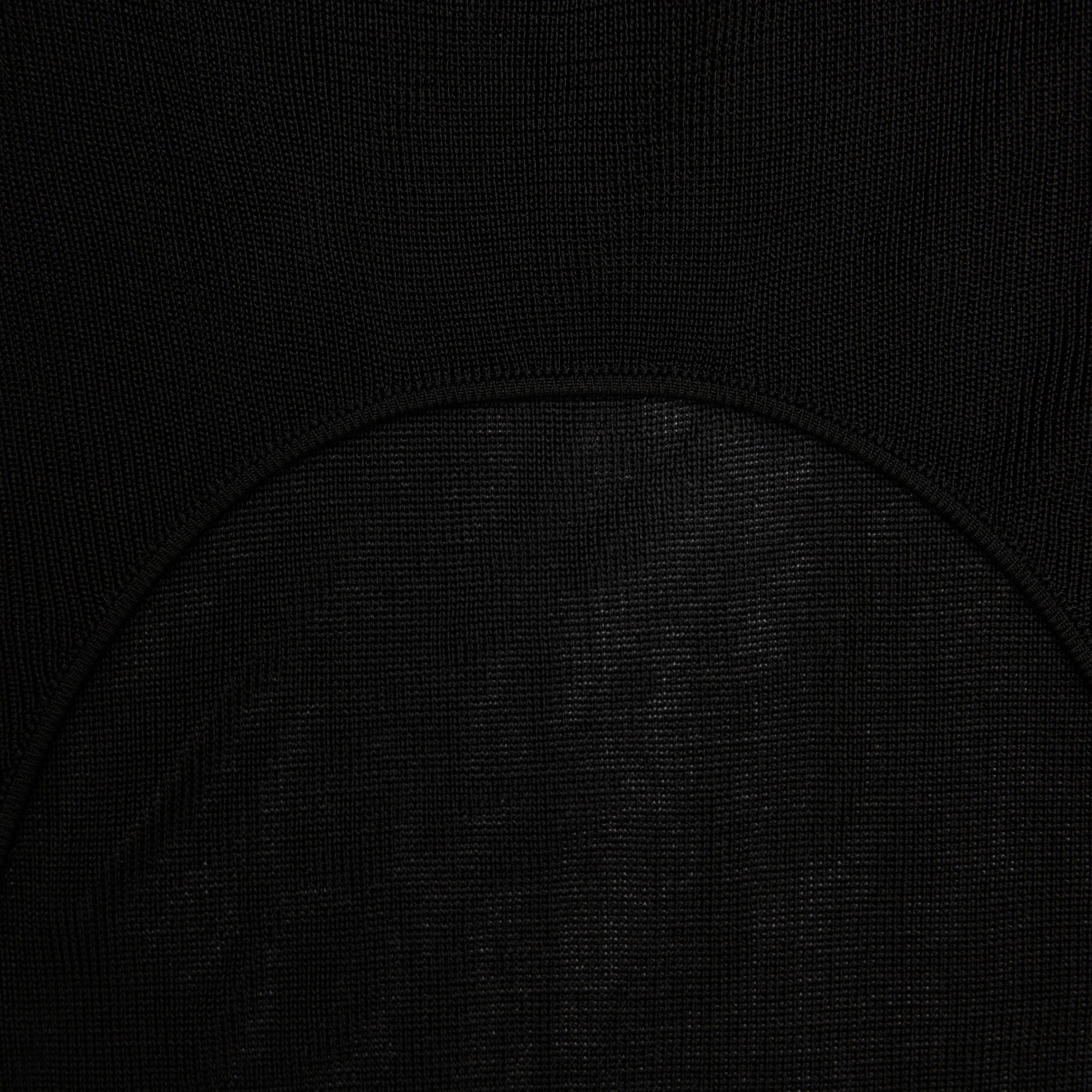 Black Viscose Knit Cut Out Maxi Dress - Image 5