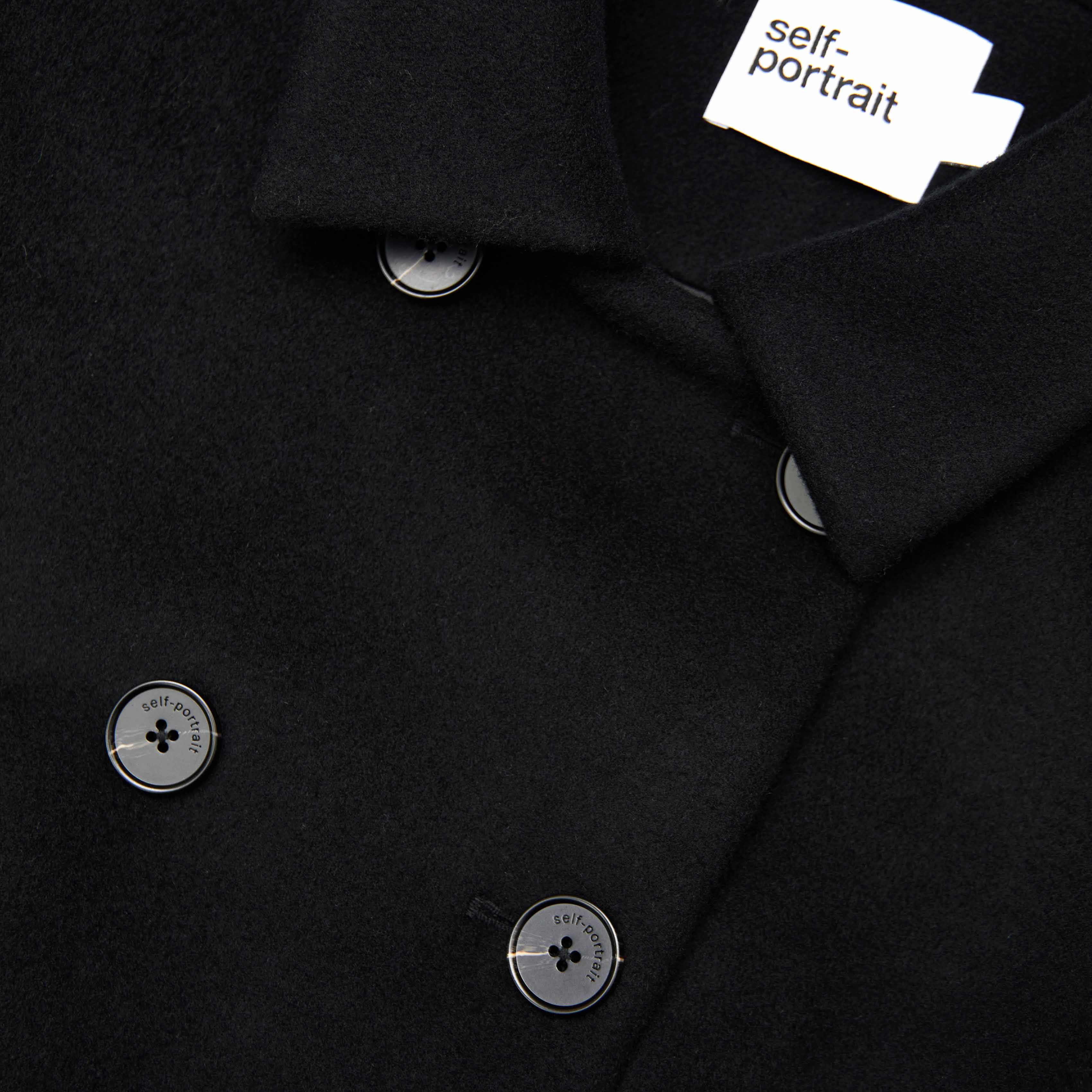 Black Wool Double Breasted Jacket - Image 5