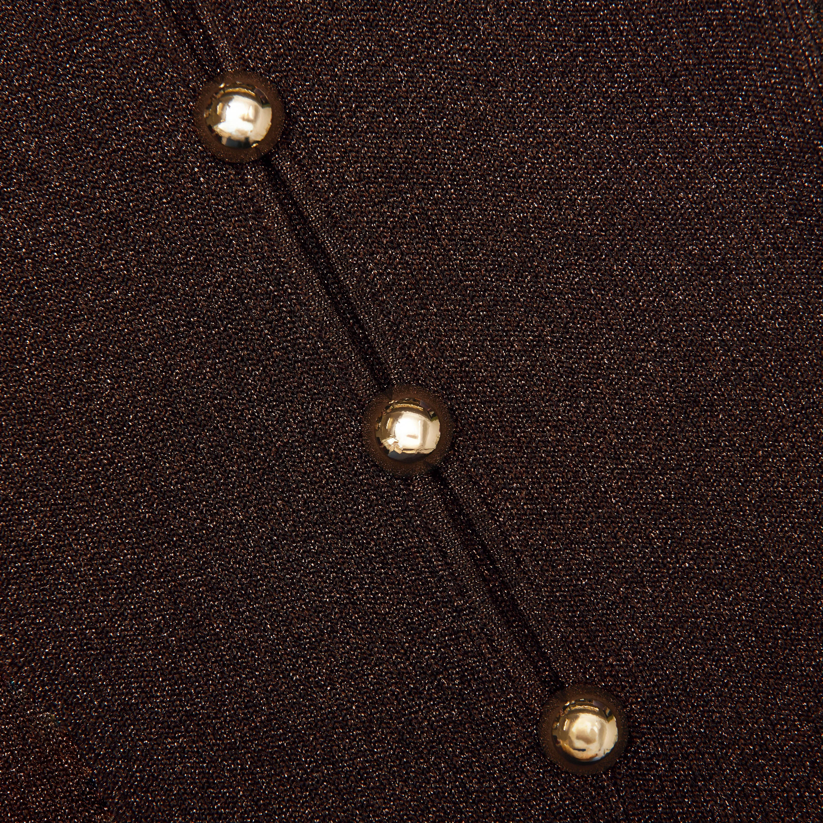 Brown Lurex Knit Maxi Dress - Image 5