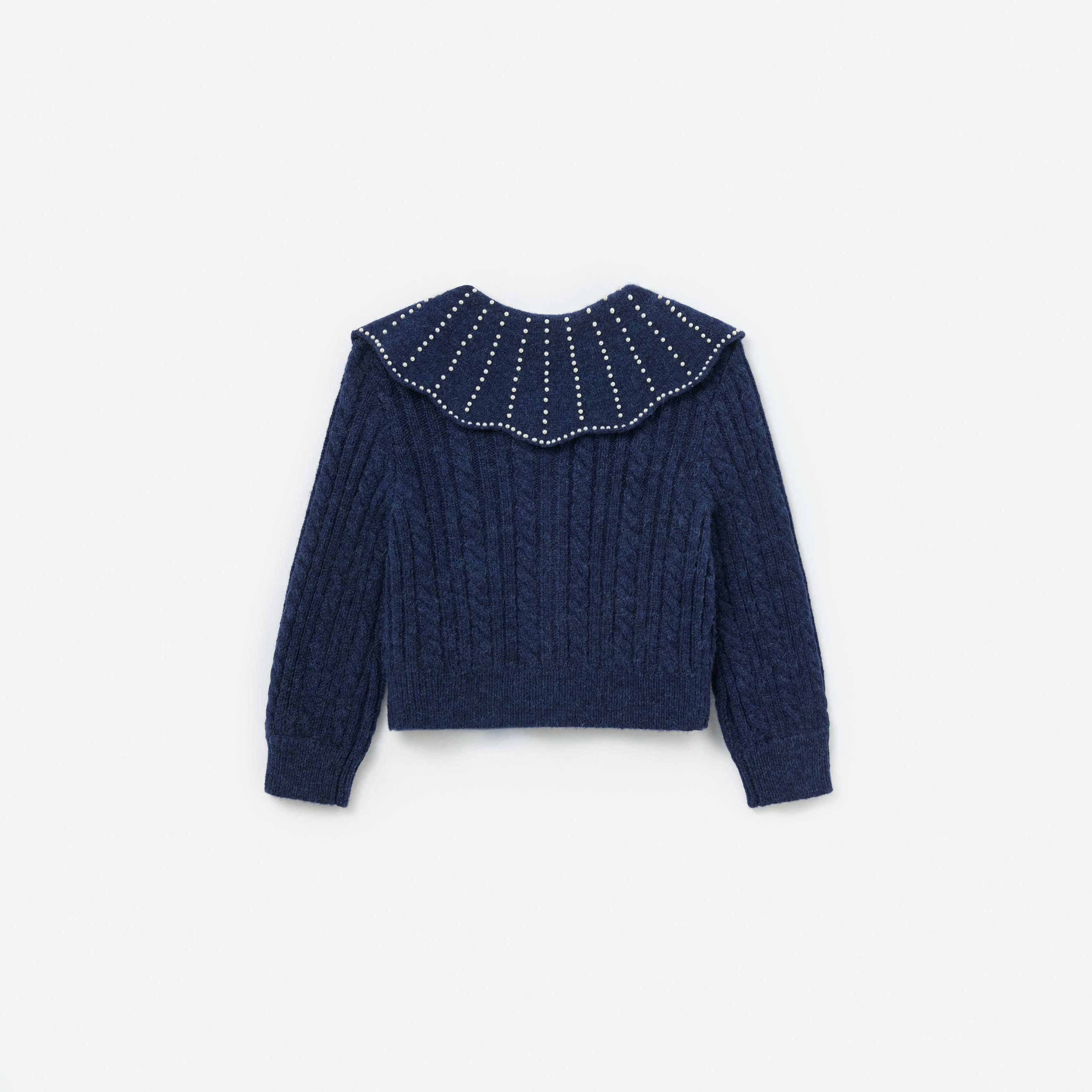 Navy Alpaca Cardigan - Image 2