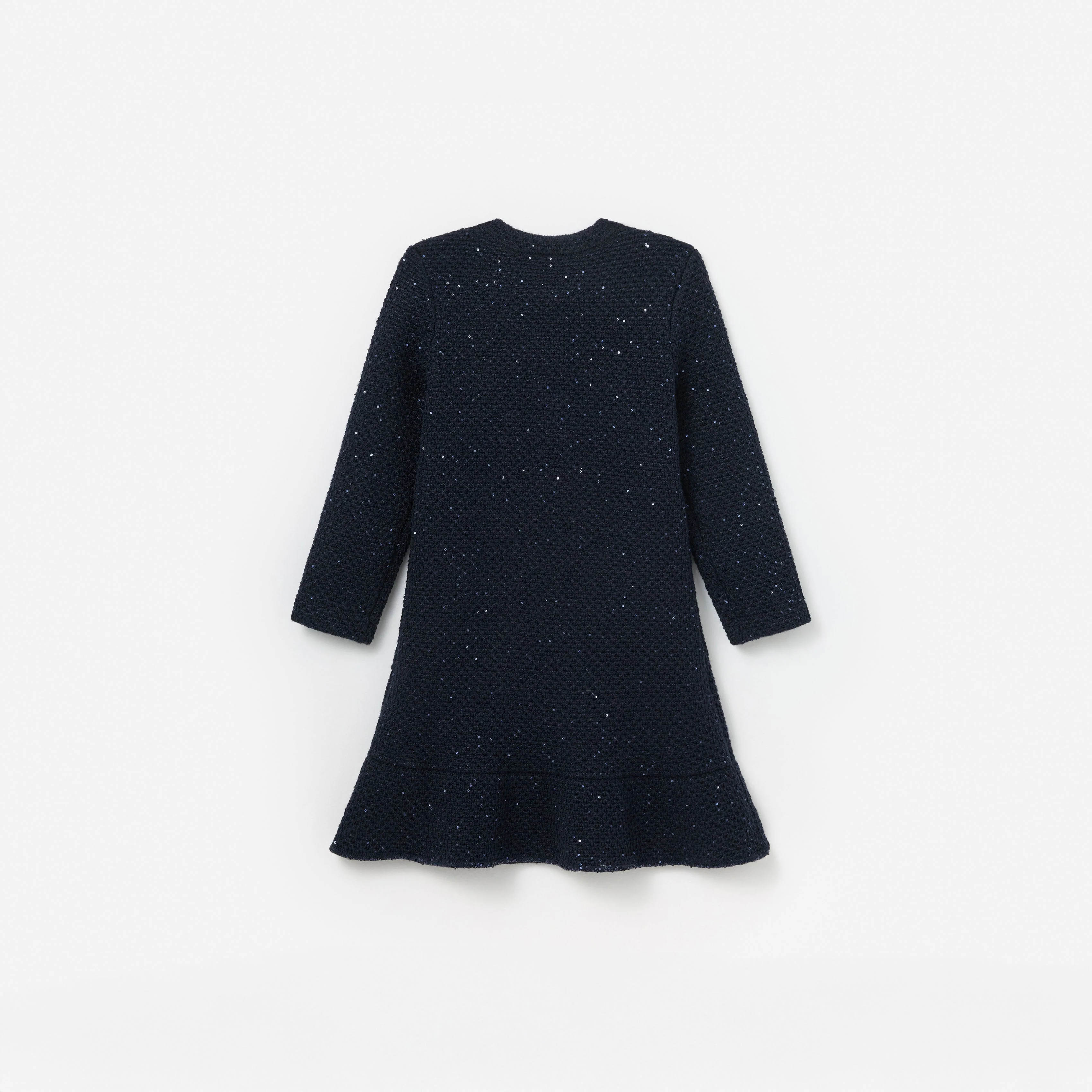 Navy Knit Long Sleeve Dress - Image 2