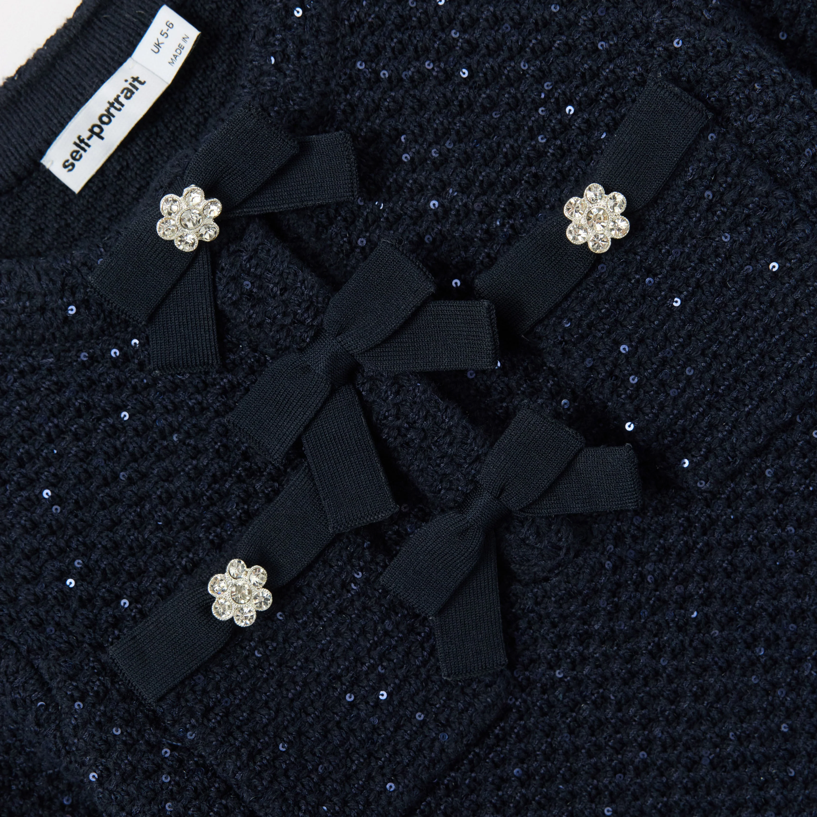 Navy Knit Long Sleeve Dress - Image 3