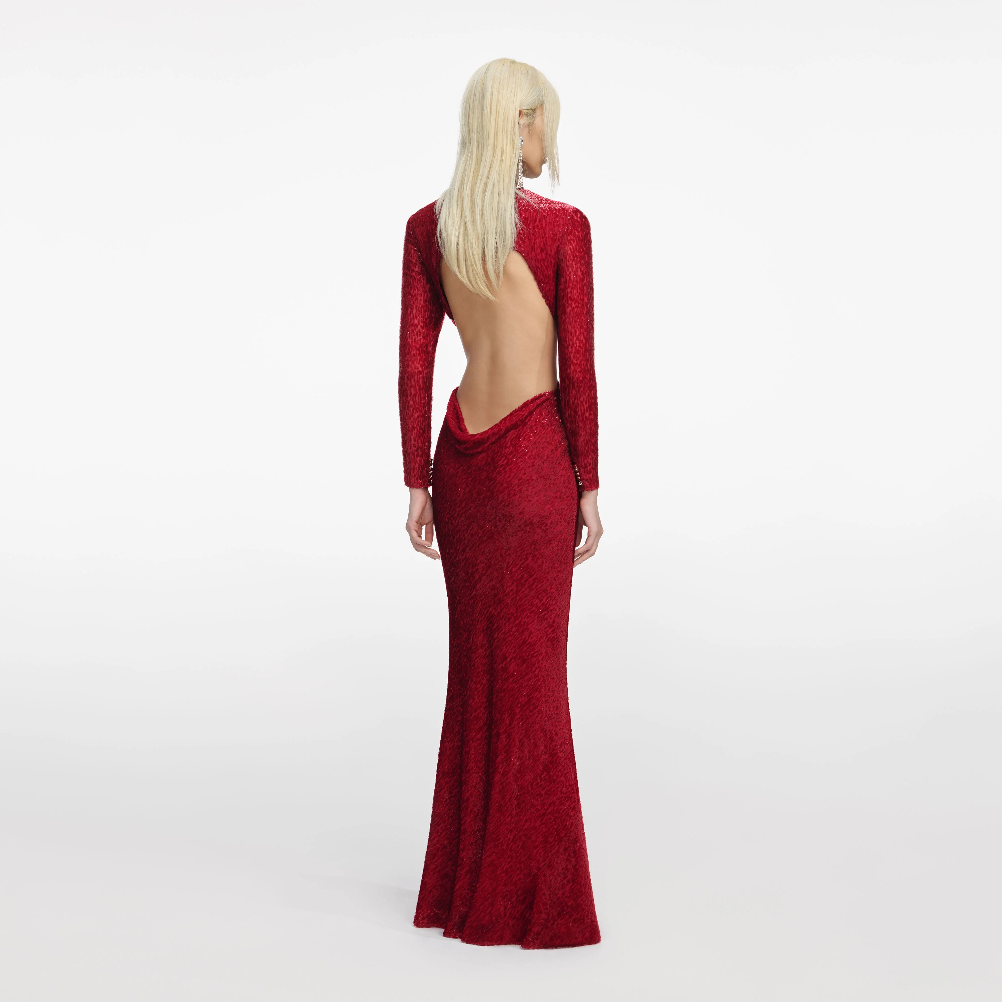 Red Fil Coupe Maxi Dress - Image 3