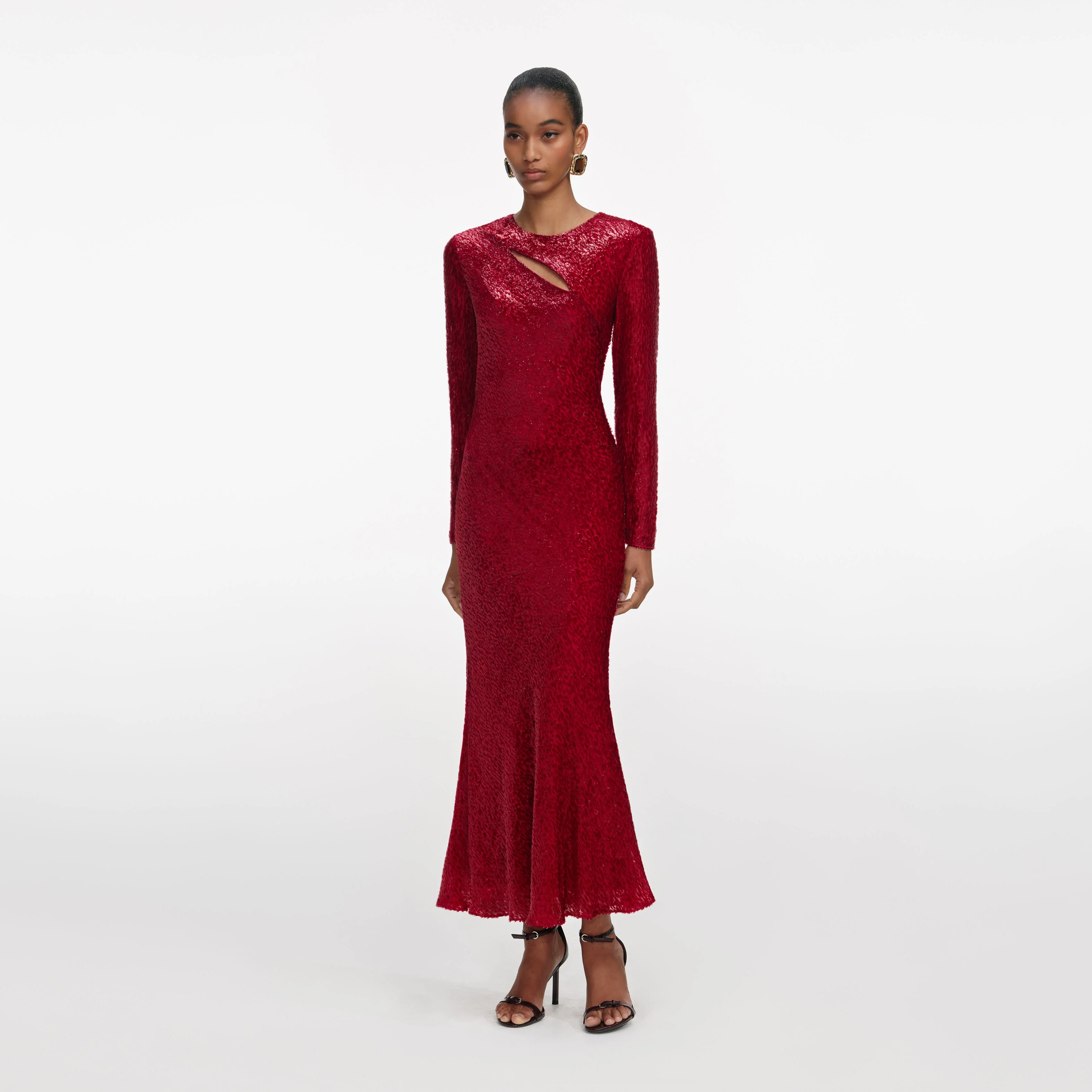 Red Fil Coupe Midi Dress - Image 2