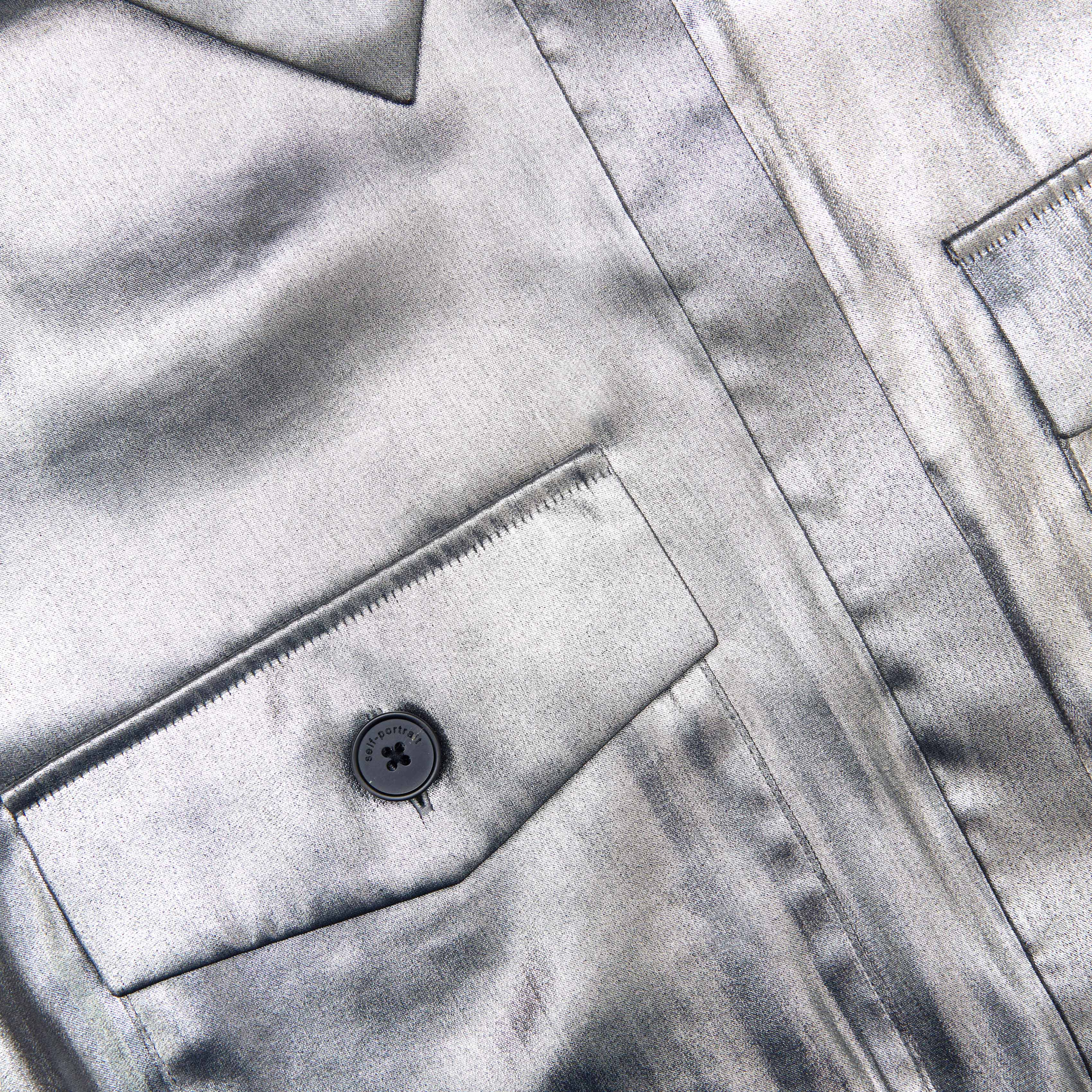 Silver Metallic Crinkle Shirt - Image 5