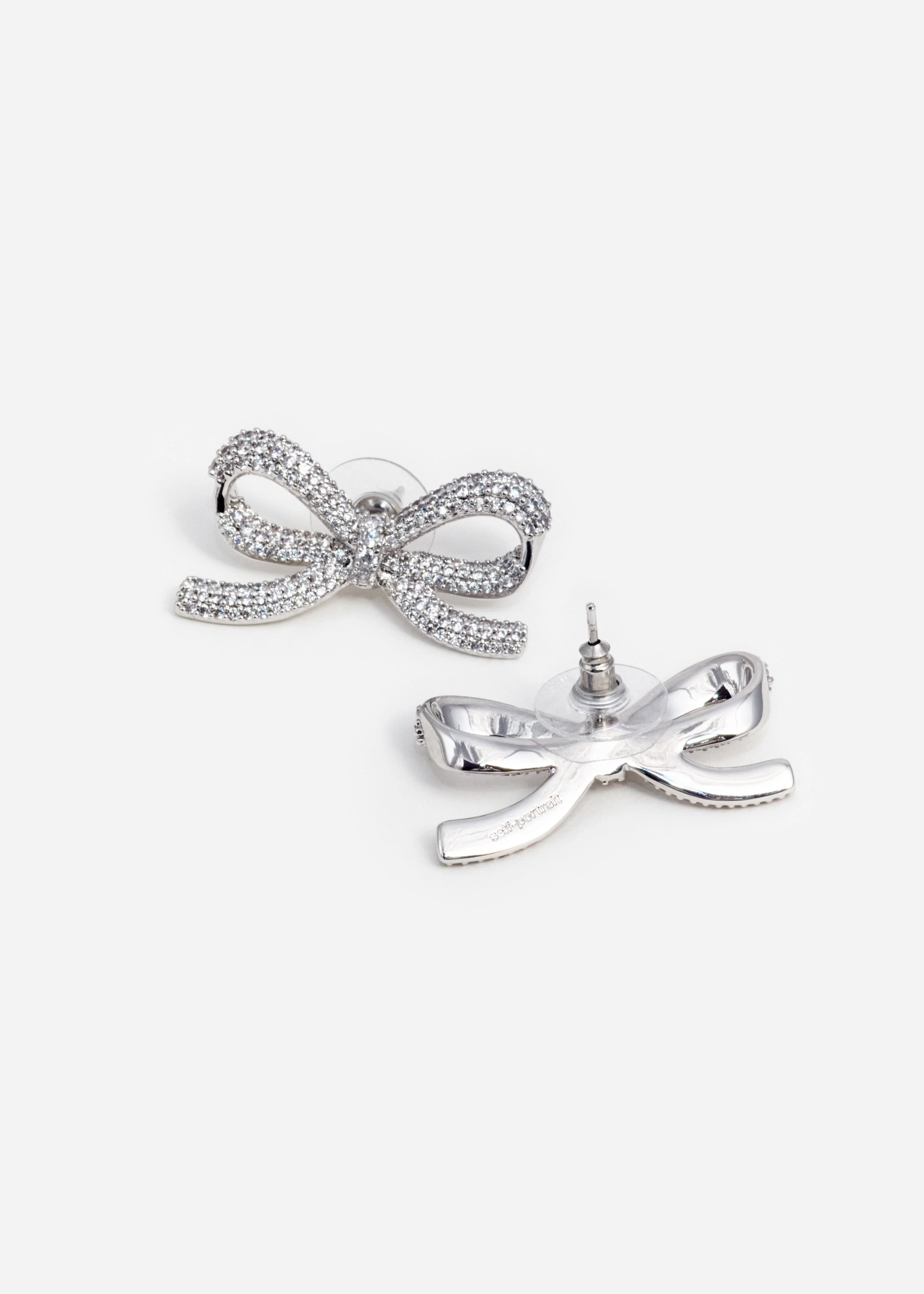 Crystal Bow Earrings - Image 3