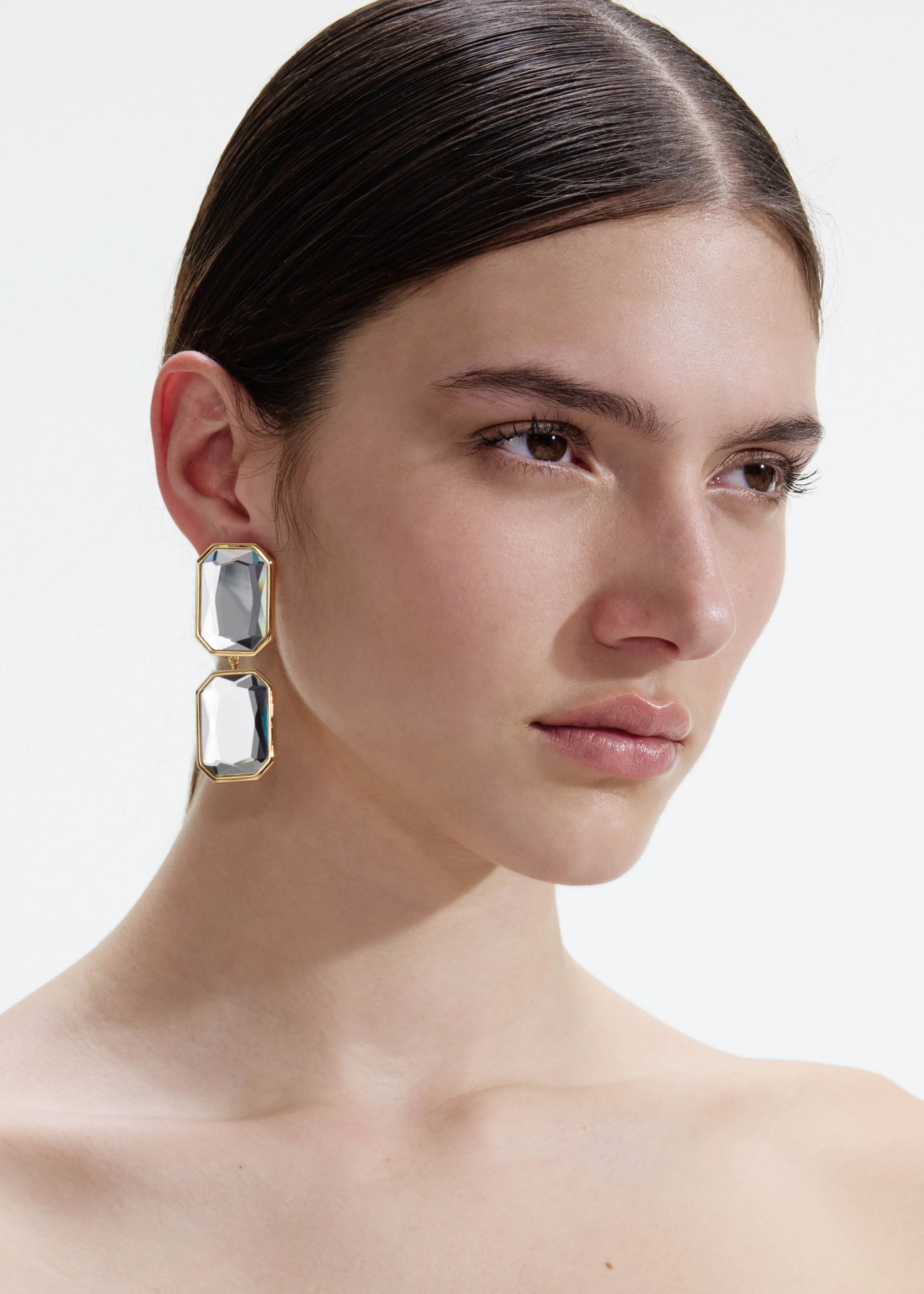 Crystal Tiered Earrings - Image 2